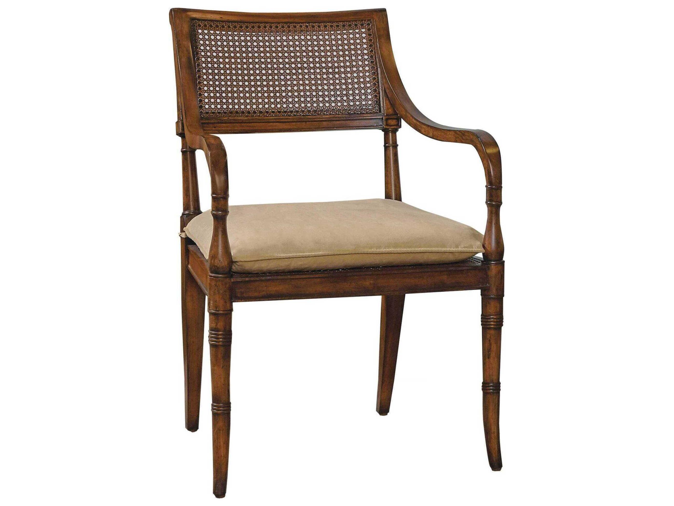 Port Eliot Regency Brown Upholstered Arm Dining Chair