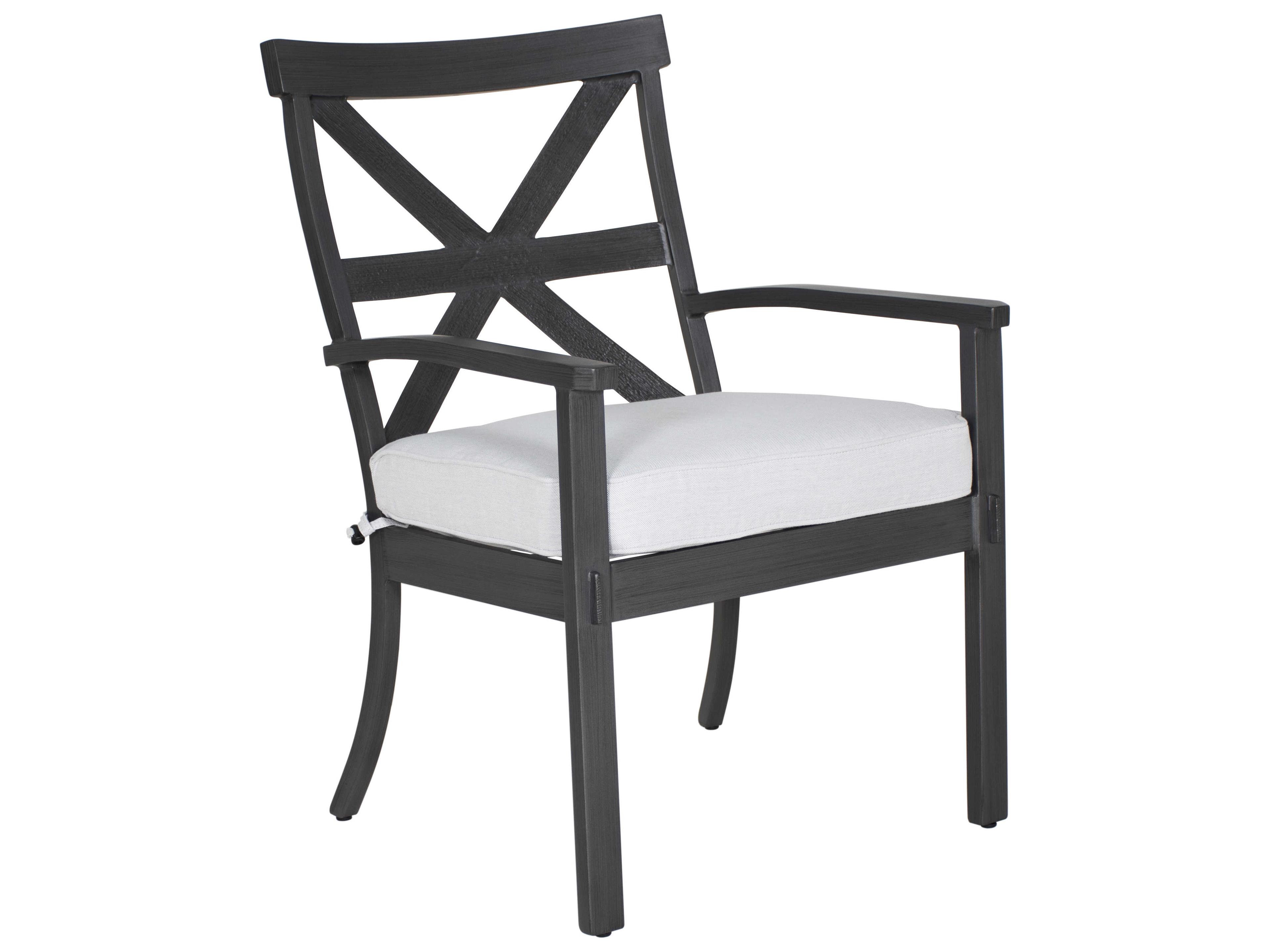 Castelle Biltmore Antler Hill Formal Dining Aluminum Outdoor Patio Dining Arm Chair