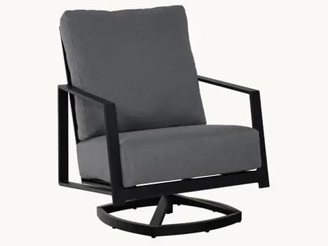 Castelle Prism Deep Seating Aluminum Swivel Rocker Patio Lounge Chair