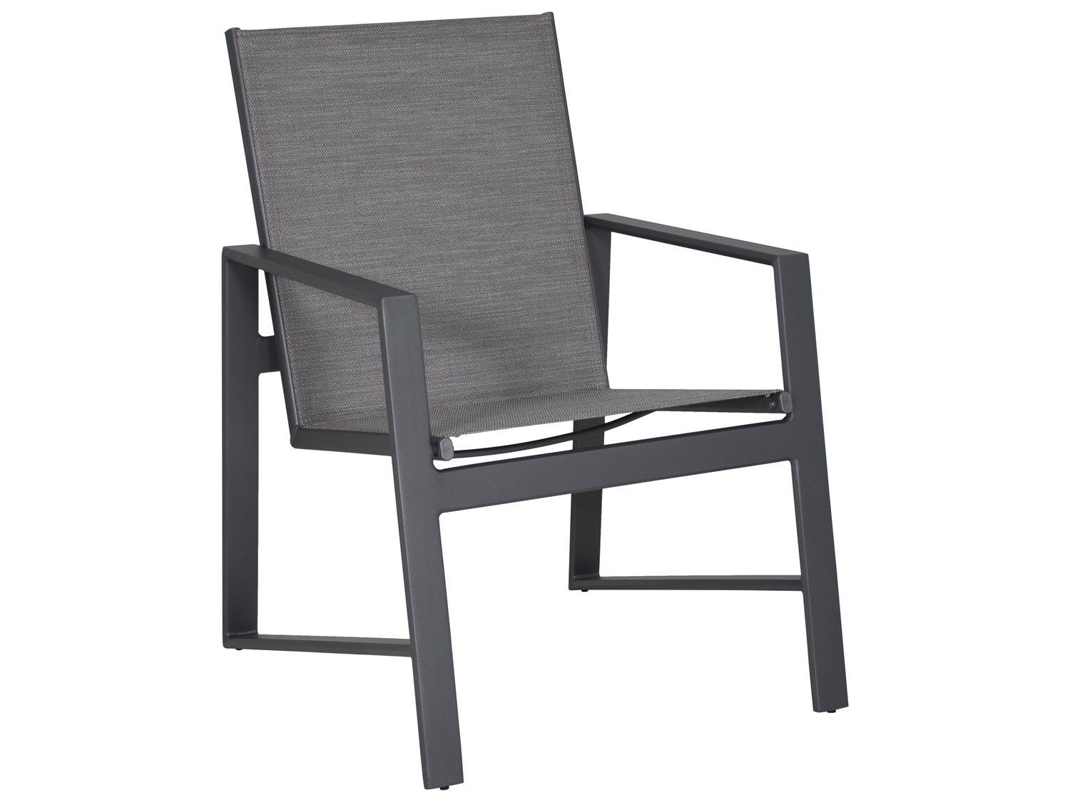 Castelle Prism Sling Dining Aluminum Patio Dining Arm Chair