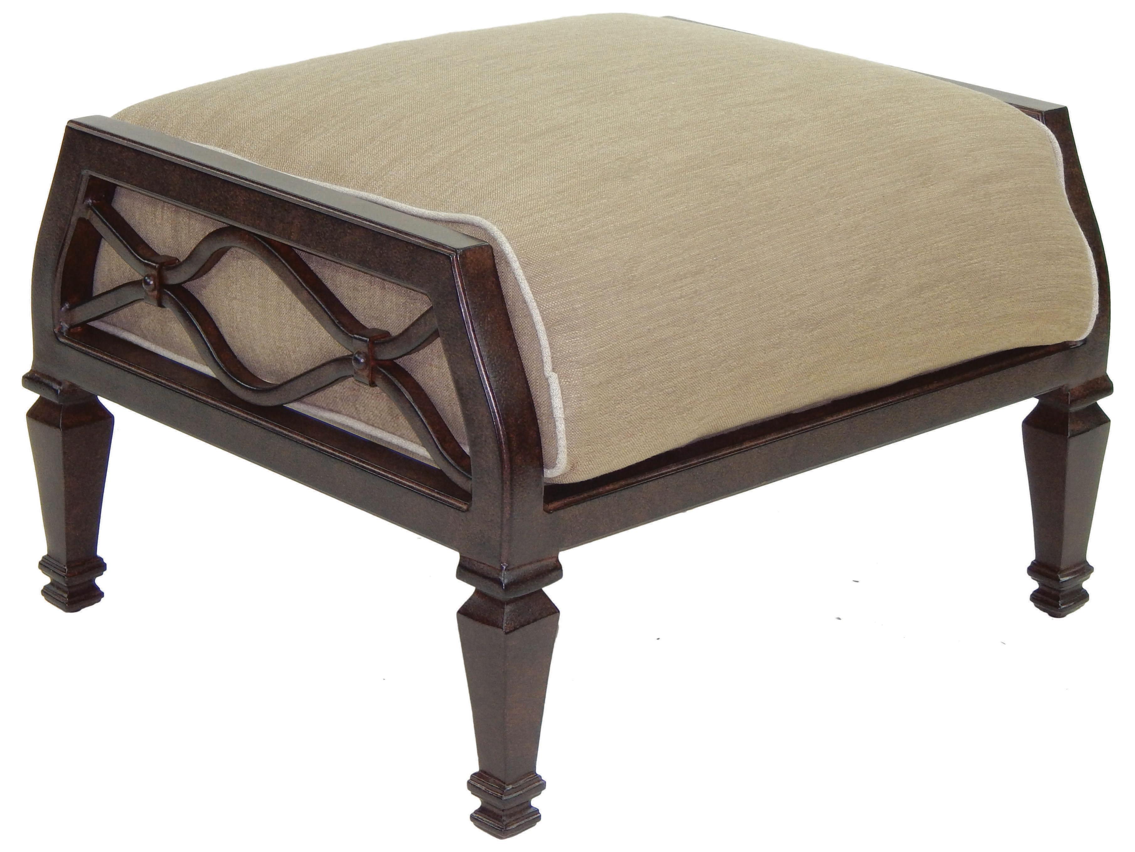 Castelle Villa Bianca Deep Seating Cast Aluminum Patio Ottoman