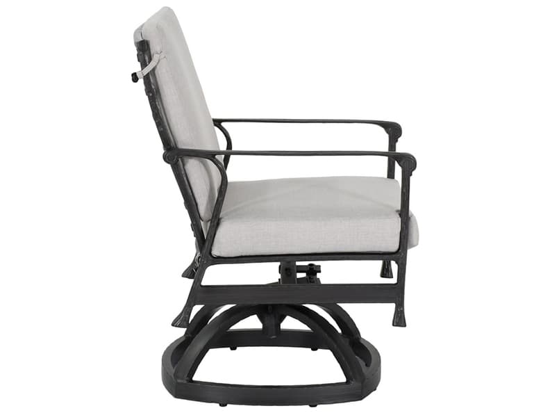 Castelle Marquis Formal Dining Aluminum Swivel Rocker Outdoor Patio Dining Arm Chair