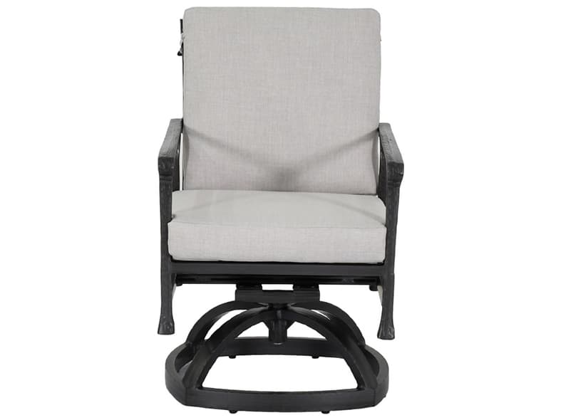 Castelle Marquis Formal Dining Aluminum Swivel Rocker Outdoor Patio Dining Arm Chair