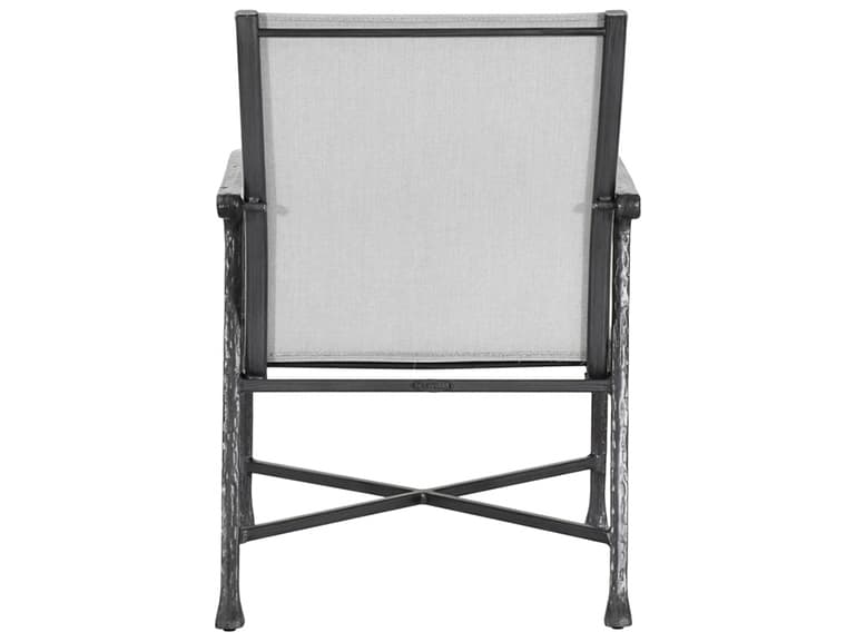 Castelle Marquis Sling Dining Aluminum Patio Dining Arm Chair