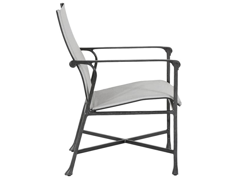 Castelle Marquis Sling Dining Aluminum Patio Dining Arm Chair