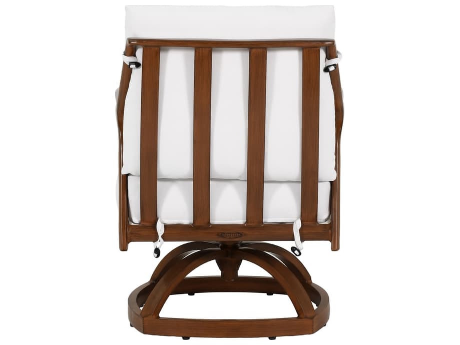 Castelle Berkeley Cushion Dining Aluminum Swivel Rocker Patio Dining Arm Chair