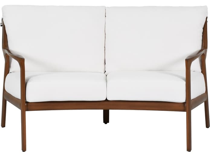 Castelle Berkeley Deep Seating Aluminum Crescent Outdoor Loveseat