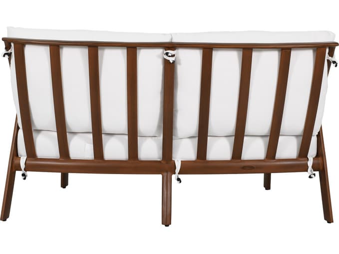 Castelle Berkeley Deep Seating Aluminum Crescent Outdoor Loveseat