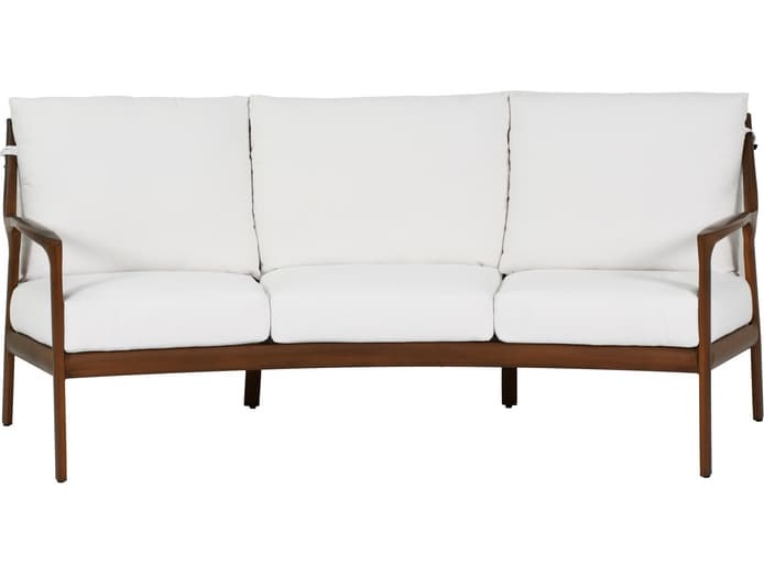 Castelle Berkeley Deep Seating Aluminum Crescent Outdoor Sofa