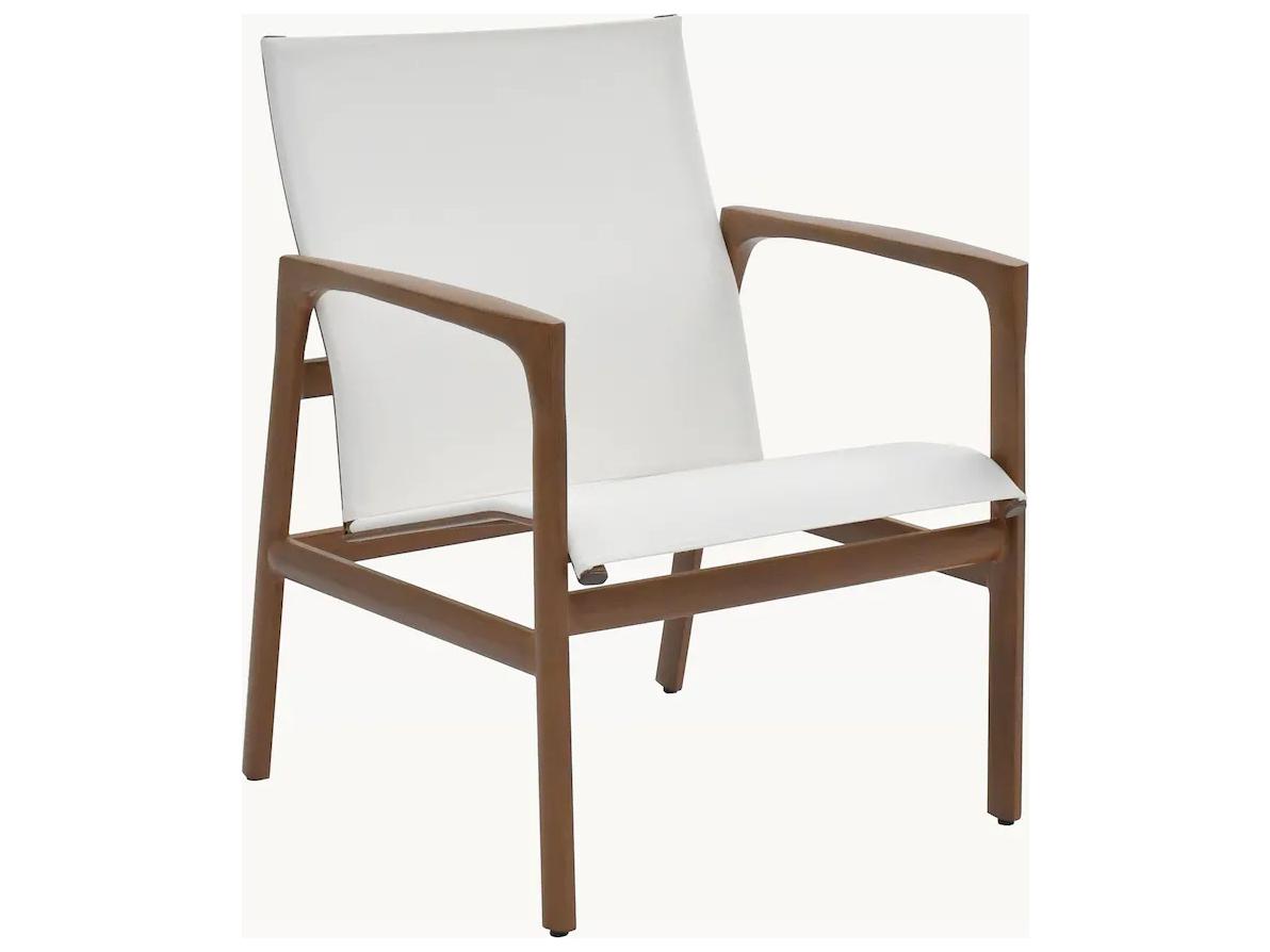 Castelle Berkeley Sling Dining Aluminum Outdoor Dining Arm Chair