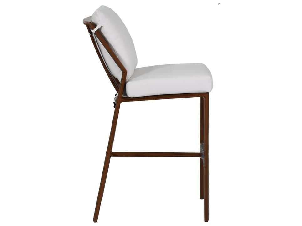 Castelle Berkeley Cushion Dining Aluminum Armless Outdoor Bar Stool