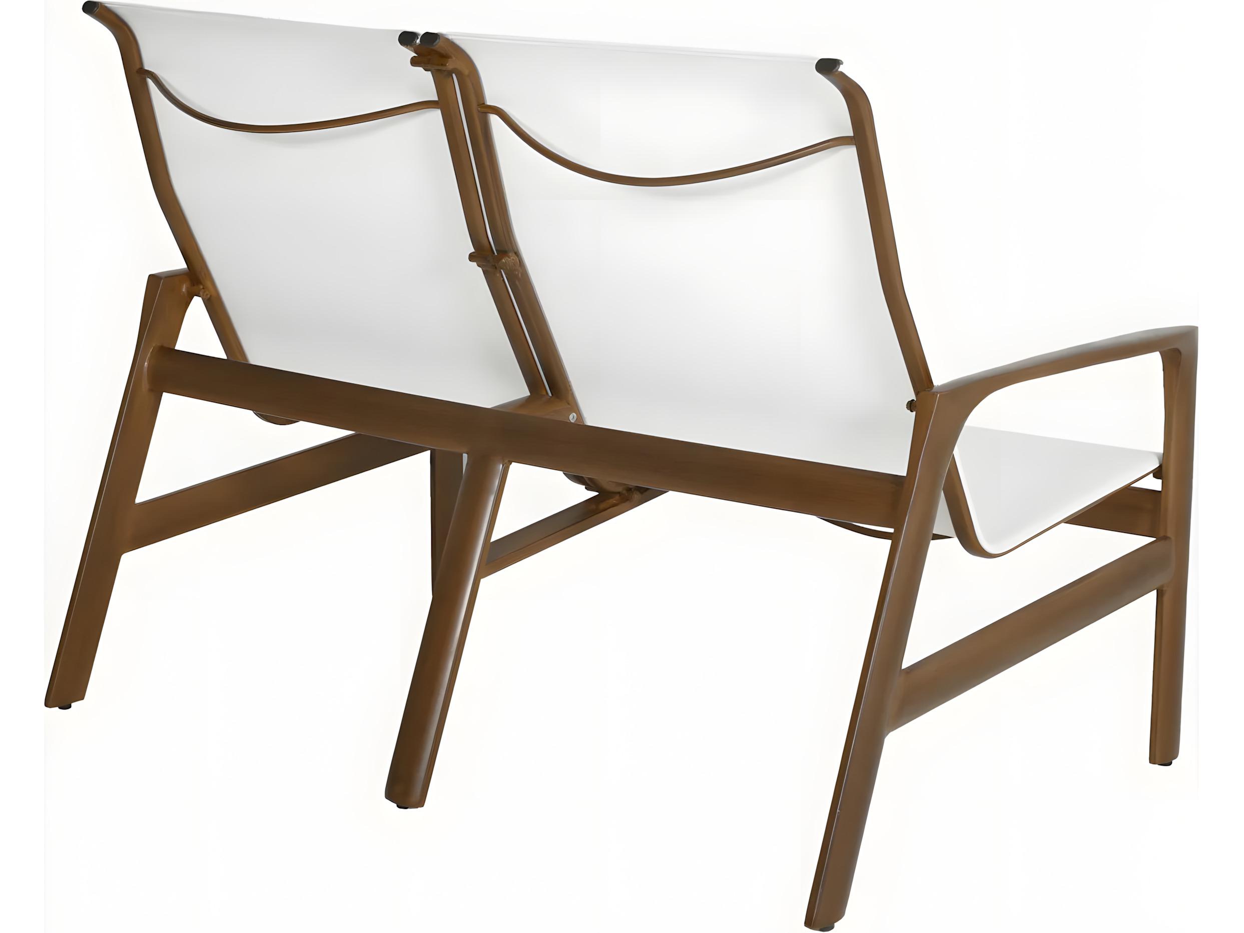 Castelle Berkeley Sling Cast Aluminum Loveseat