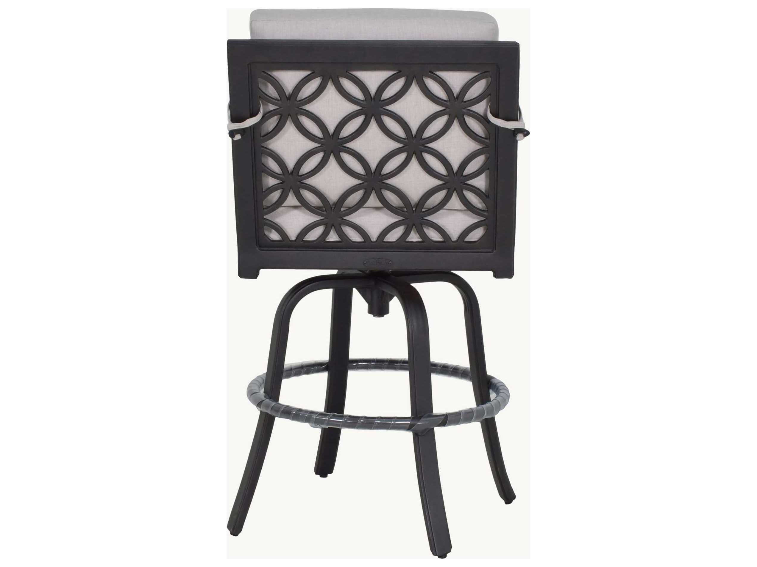 Castelle Saxton Cushion Dining Aluminum Swivel Patio Bar Stool