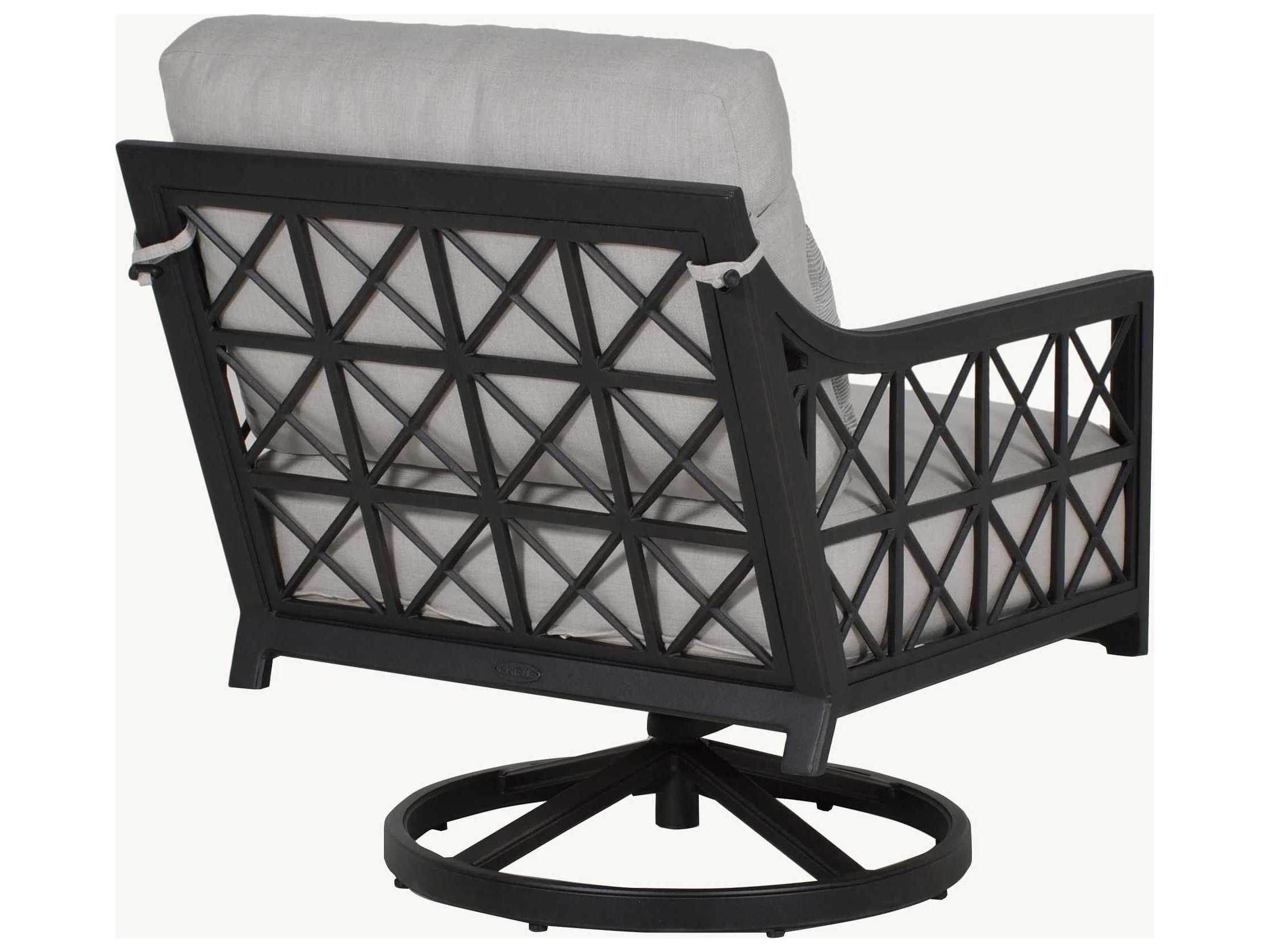 Castelle Saxton Deep Seating Aluminum Swivel Rocker Patio Lounge Chair