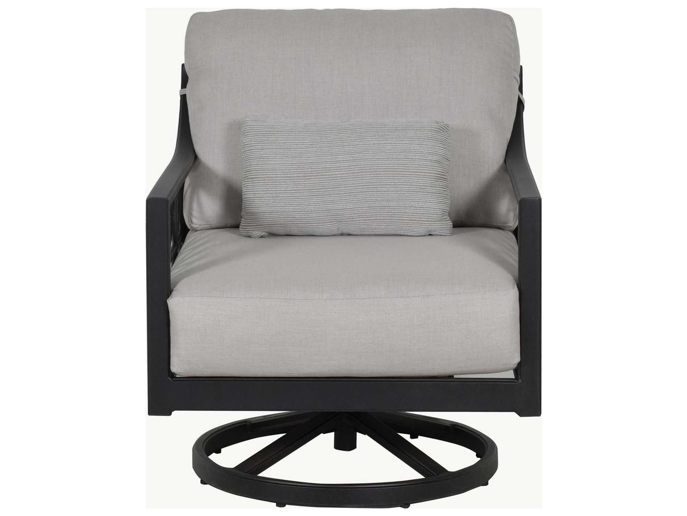 Castelle Saxton Deep Seating Aluminum Swivel Rocker Patio Lounge Chair