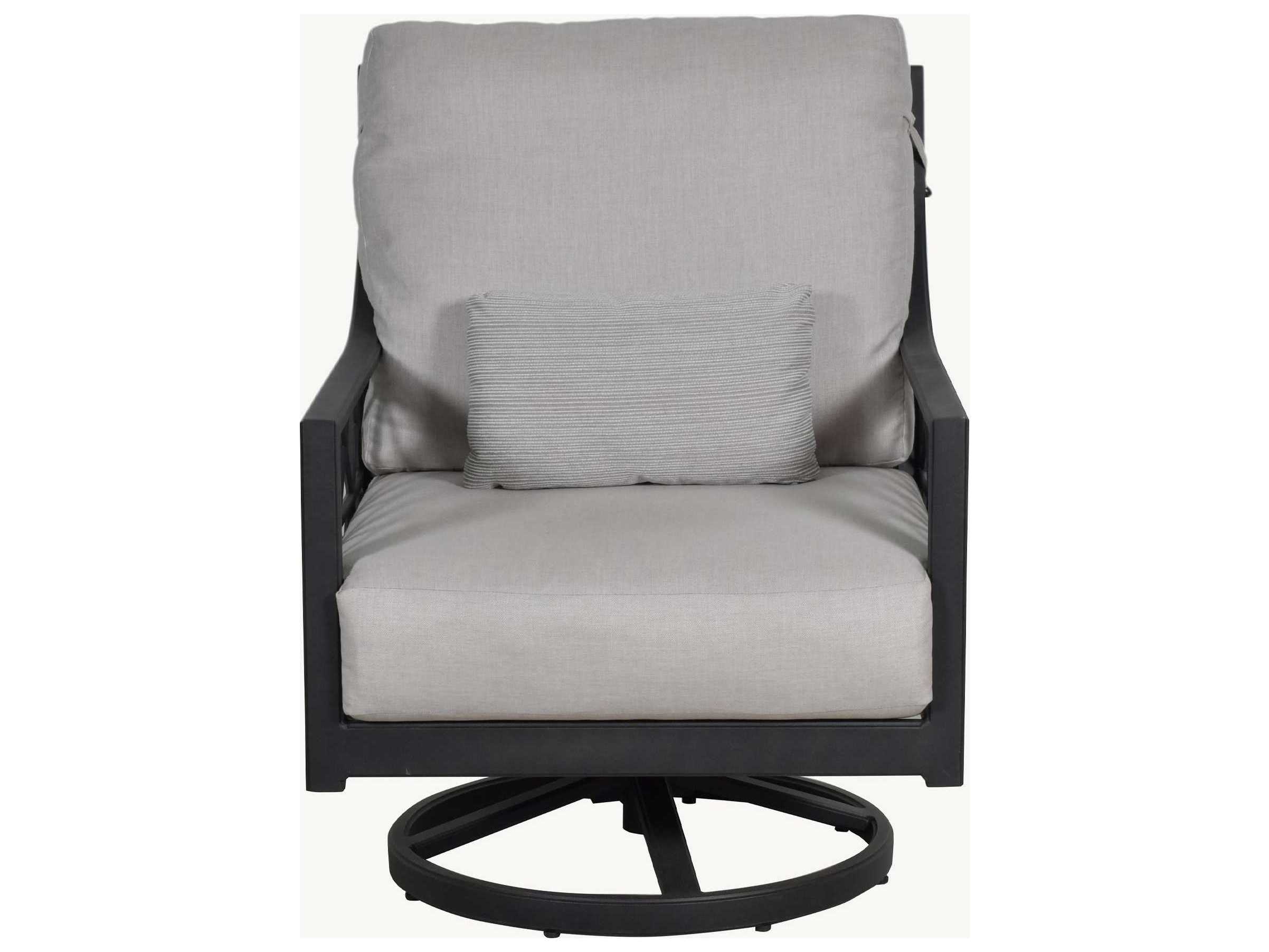 Castelle Saxton Deep Seating Aluminum High Back Swivel Rocker Outdoor Lounge Chair