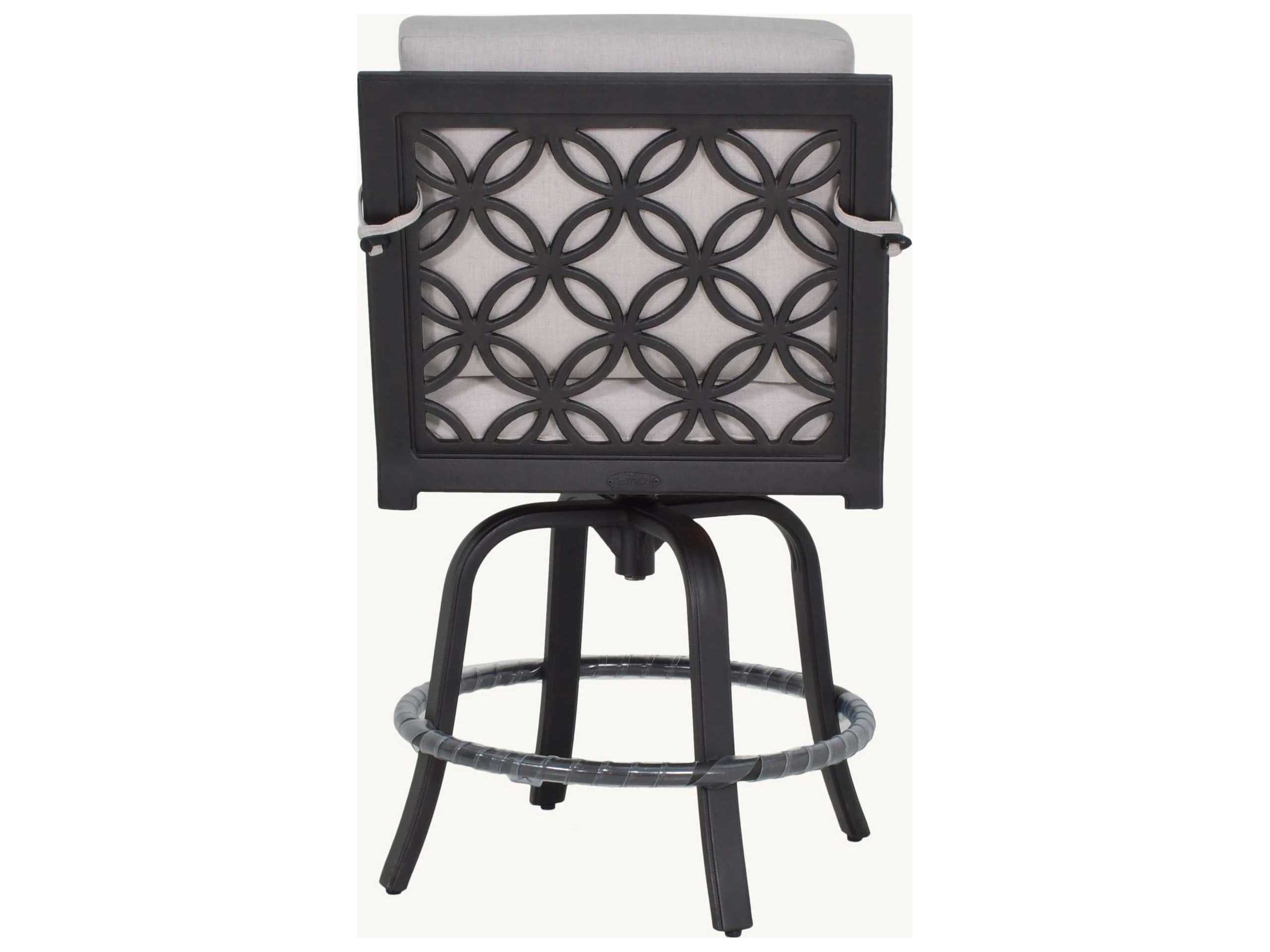Castelle Saxton Cushion Dining Aluminum Swivel Outdoor Patio Counter Stool