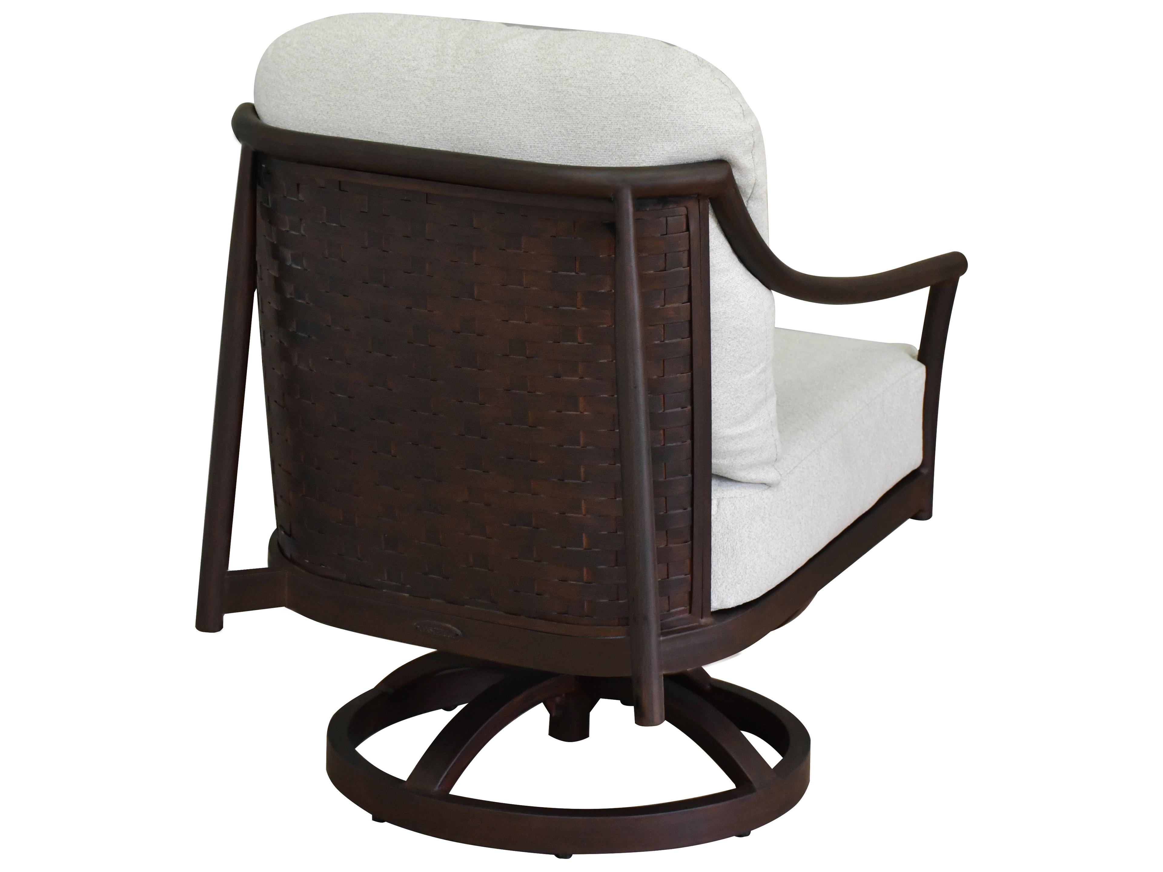 Castelle Larga Cushion Aluminum Swivel Rocker Patio Dining Arm Chair