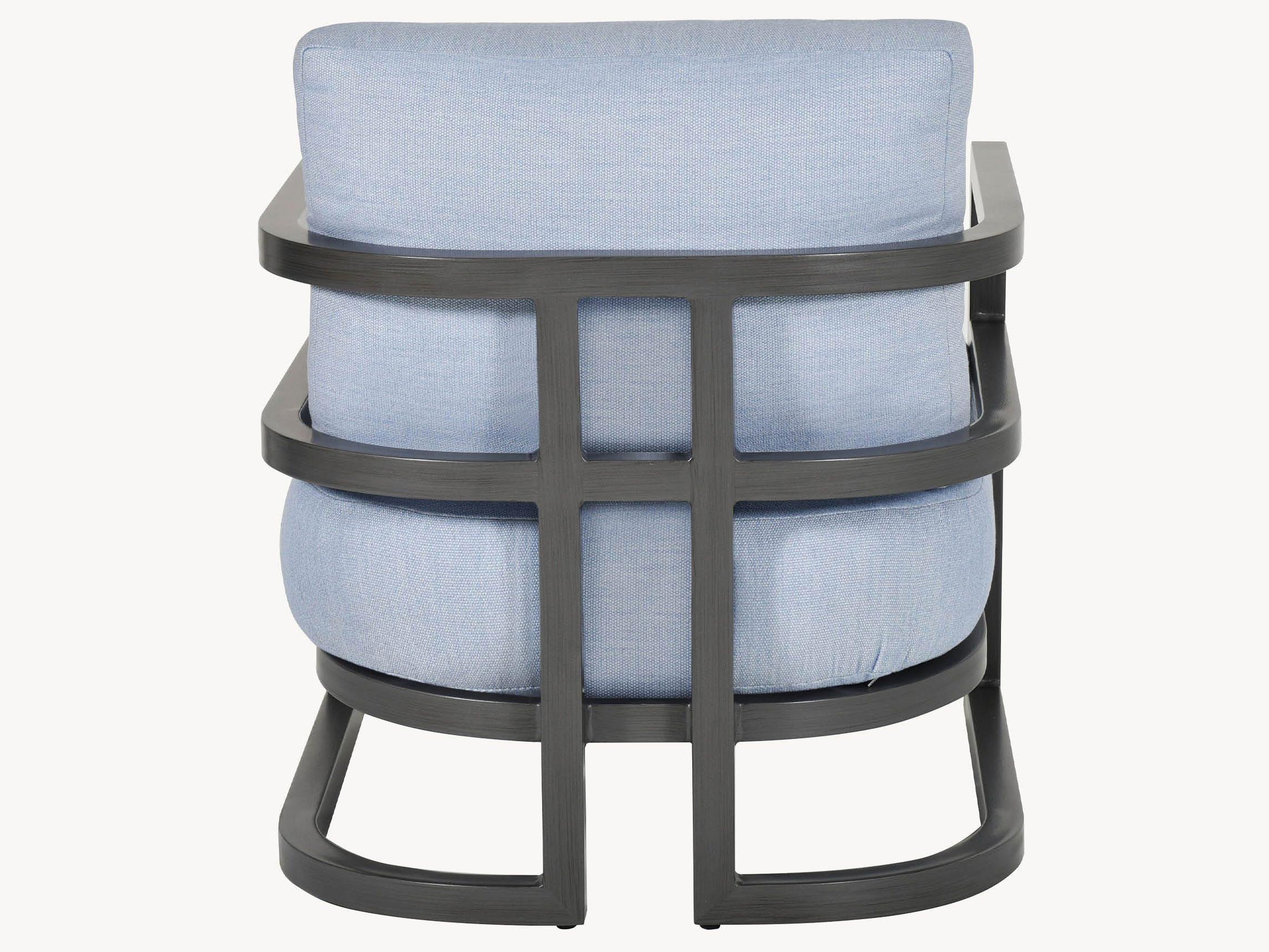Castelle Gala Cushion Aluminum Outdoor Lounge Chair with Accent Pillow