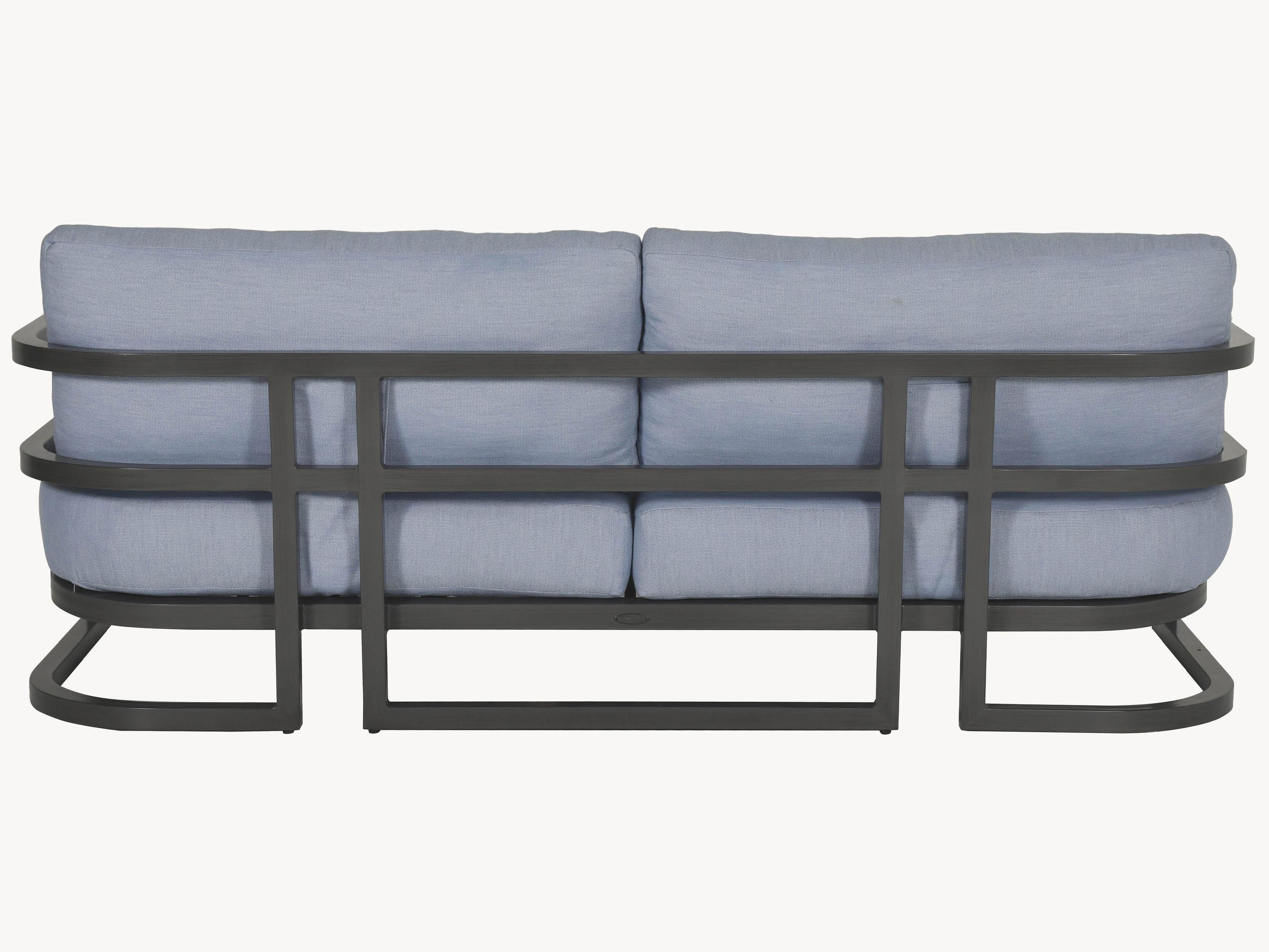 Castelle Gala Cushion Aluminum Outdoor Patio Sofa with Accent Pillow