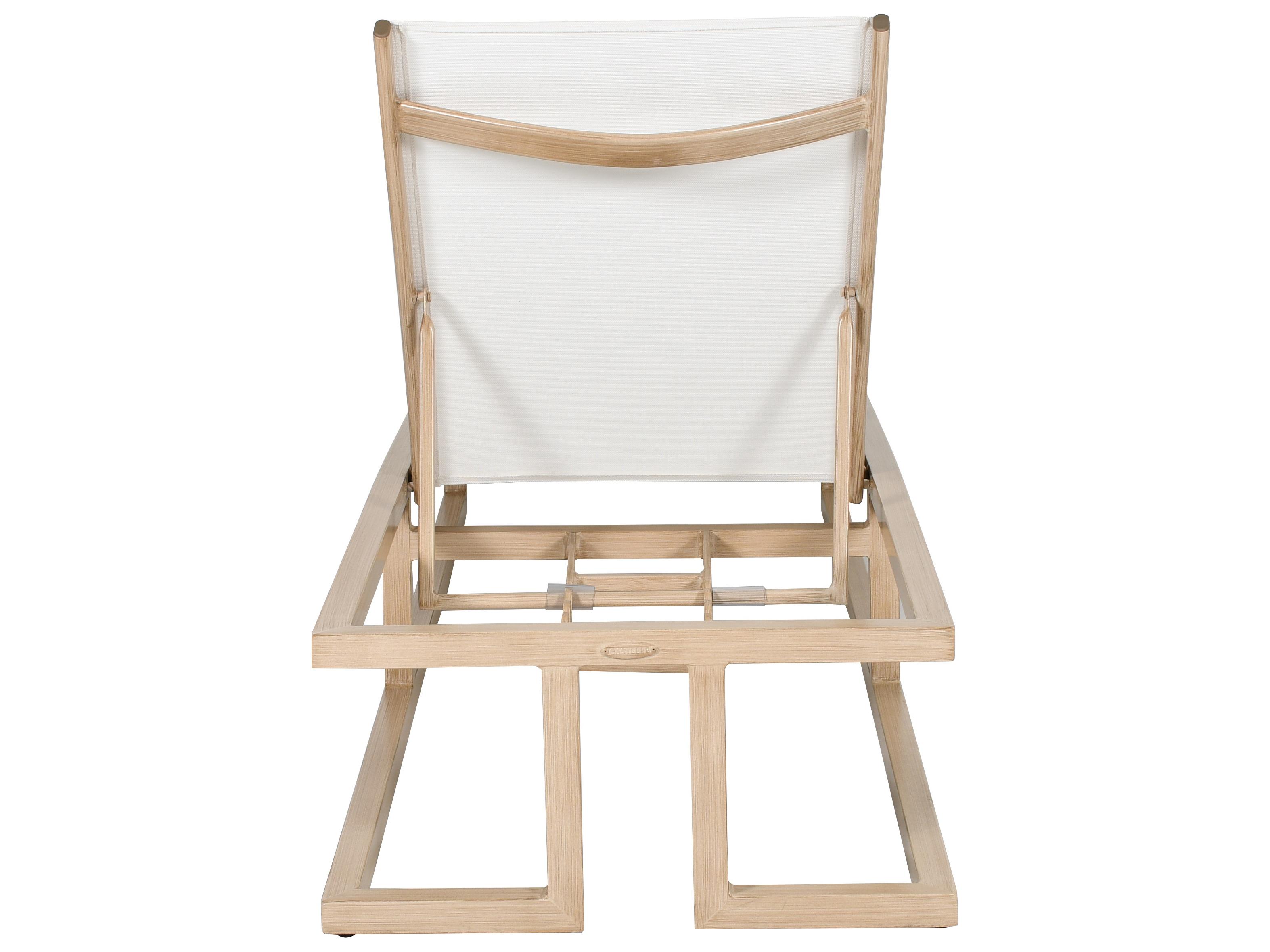 Castelle Gala Sling Aluminum Adjustable Sling Outdoor Patio Chaise Lounge