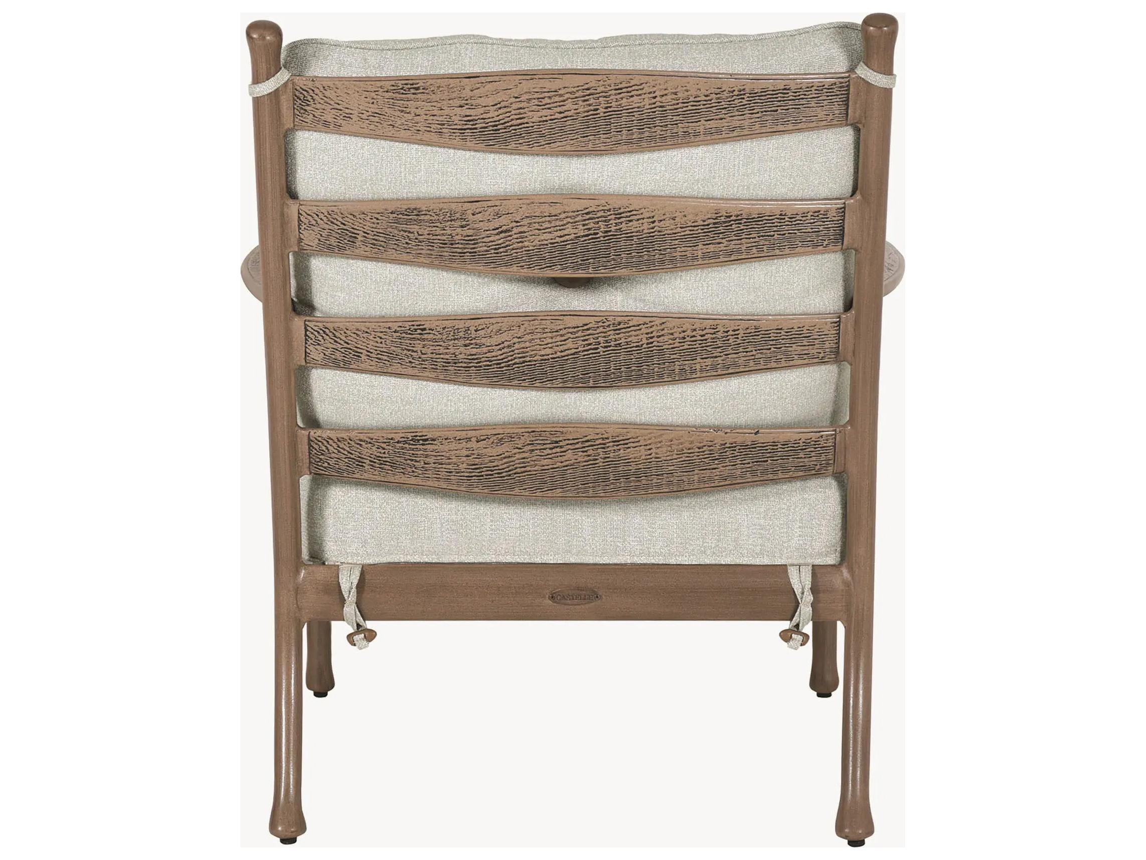 Castelle Lodge Deep Seating Cast Aluminum Patio Lounge Chair