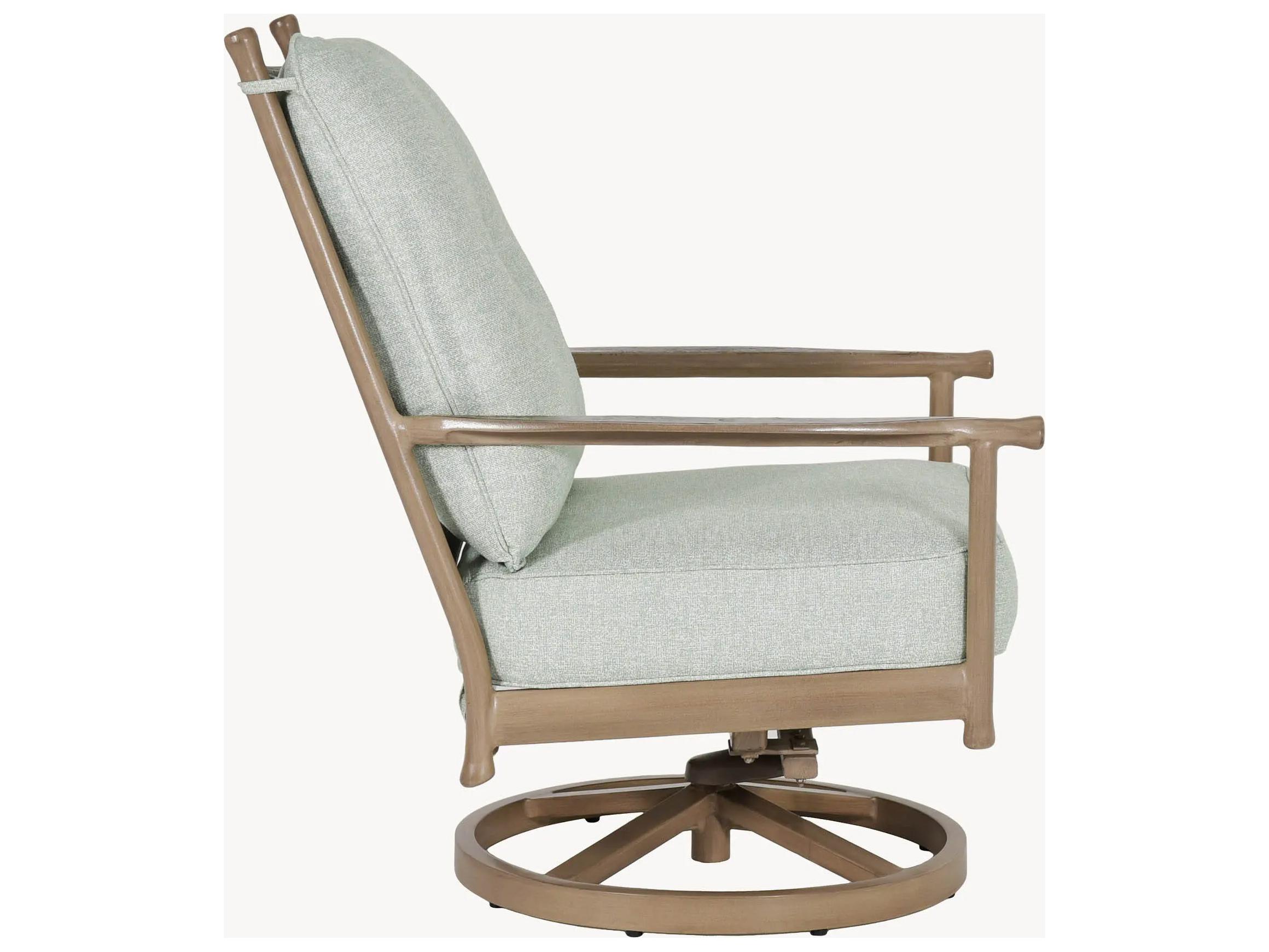 Castelle Lodge Deep Seating Cast Aluminum High Back Rocking Outdoor Lounge Chair