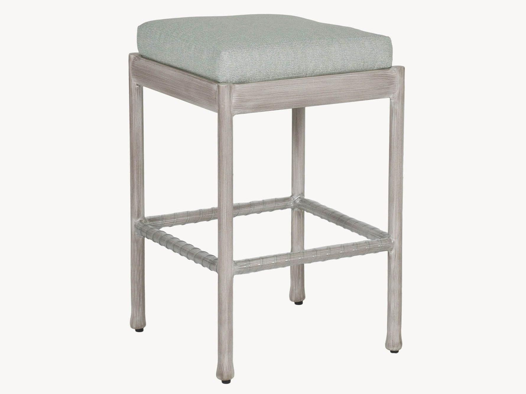 Castelle Lodge Formal Cast Aluminum Outdoor Patio Bar Stool