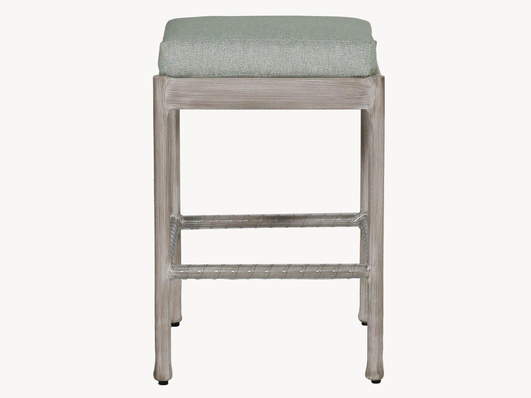 Castelle Lodge Formal Cast Aluminum Outdoor Patio Bar Stool