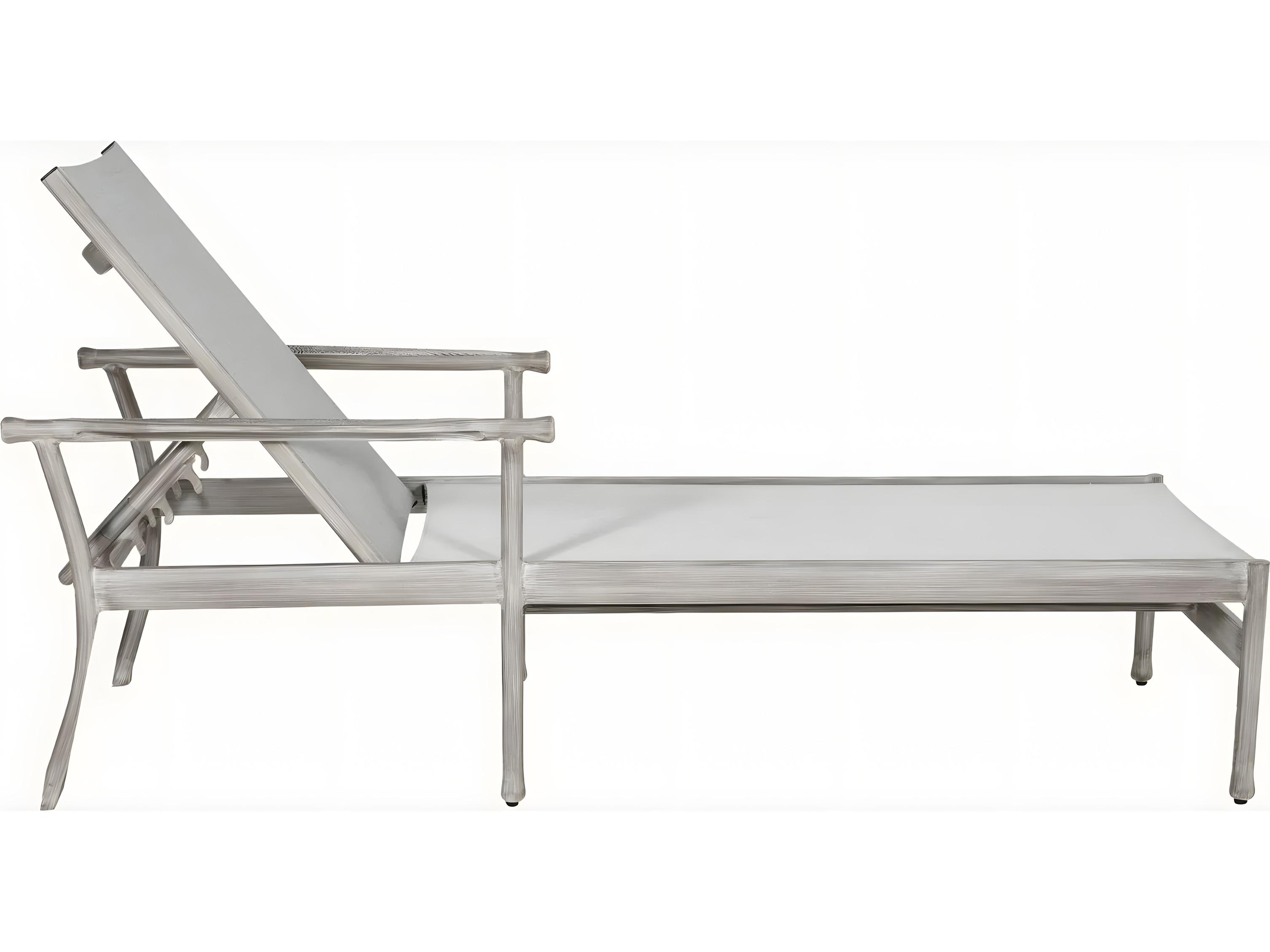 Castelle Lodge Formal Sling Aluminum Adjustable Chaise Lounge