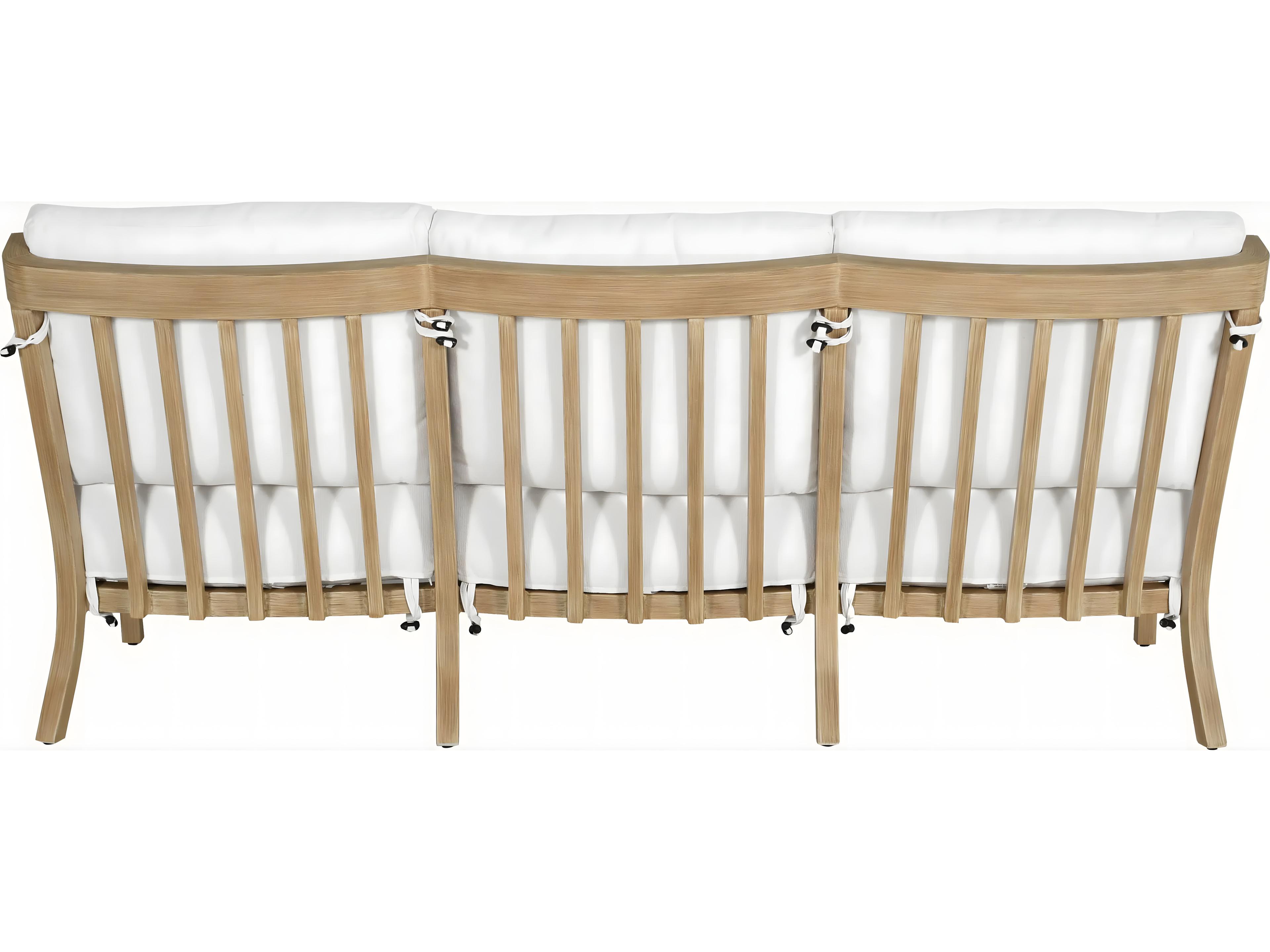 Castelle Nicoya Deep Seating Cast Aluminum Sofa with Three Throw Pillows