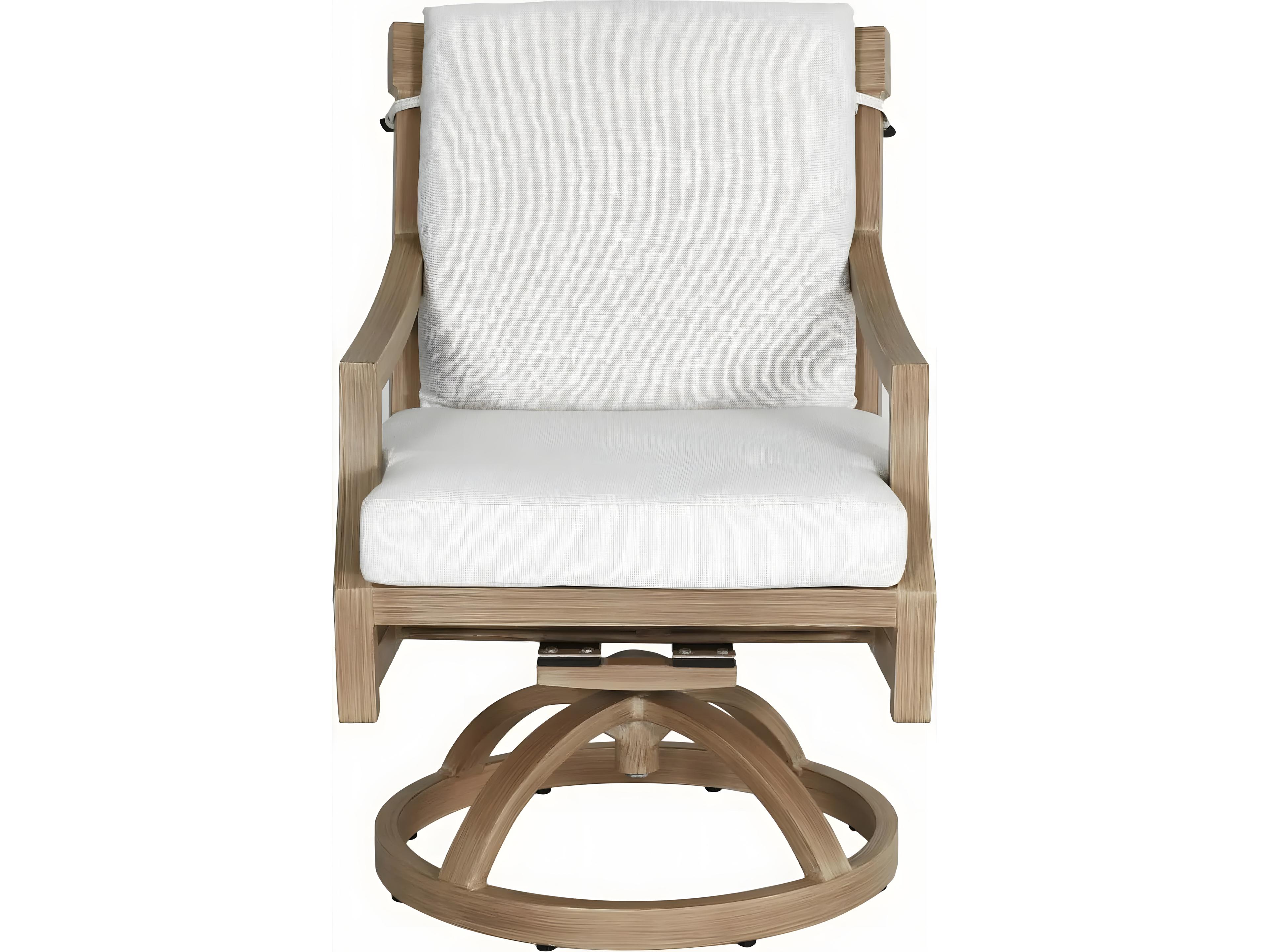 Castelle Nicoya Formal Cast Aluminum Swivel Rocker Dining Arm Chair Swivel Rocker