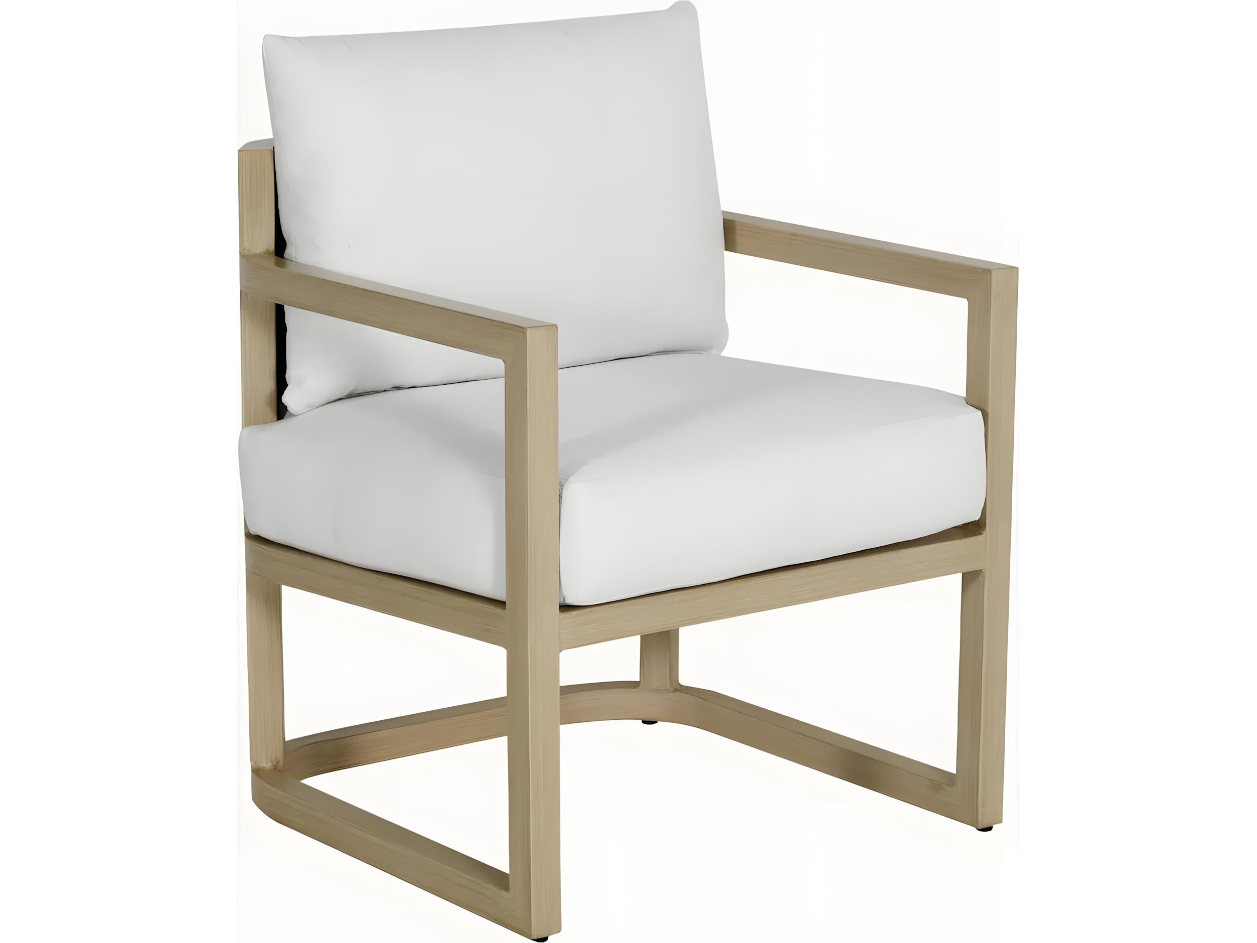 Castelle Biscayne Cushion Aluminum Dining Arm Chair