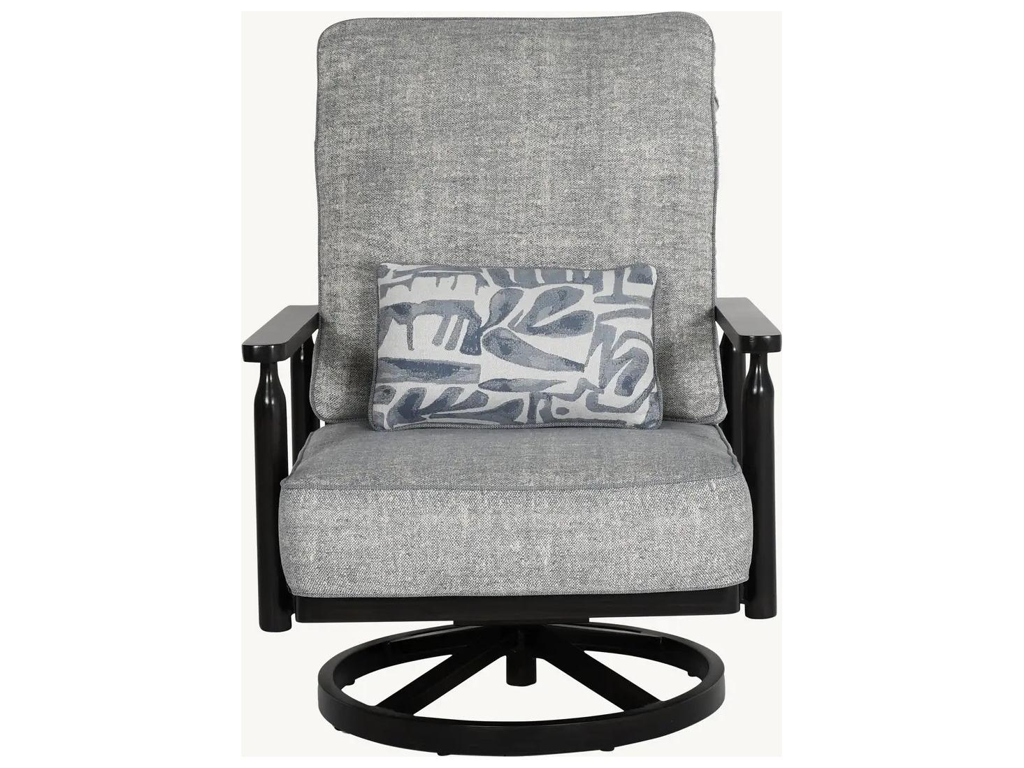 Castelle Holland Deep Seating Aluminum High Back Lounge Swivel Rocker Chair