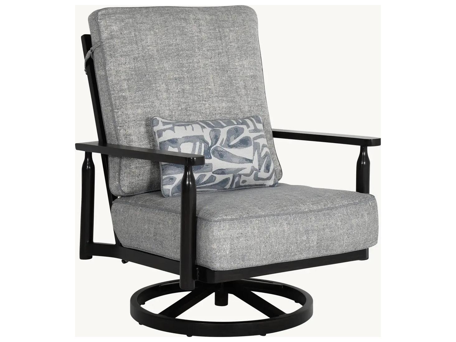 Castelle Holland Deep Seating Aluminum High Back Lounge Swivel Rocker Chair