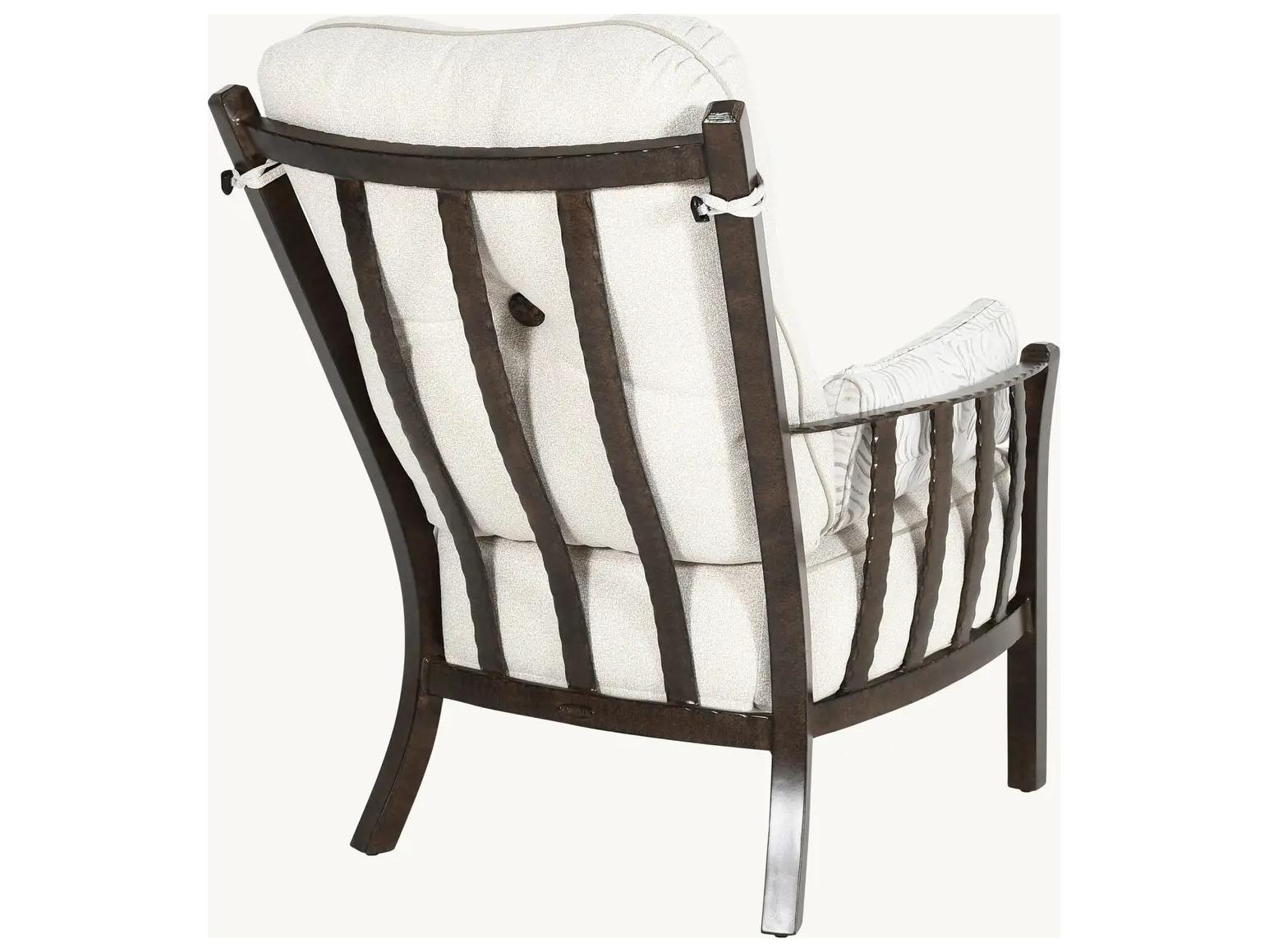 Castelle Santa Fe Deep Seating Cast Aluminum Ultra High Back Lounge Chair with Two Side Pillows