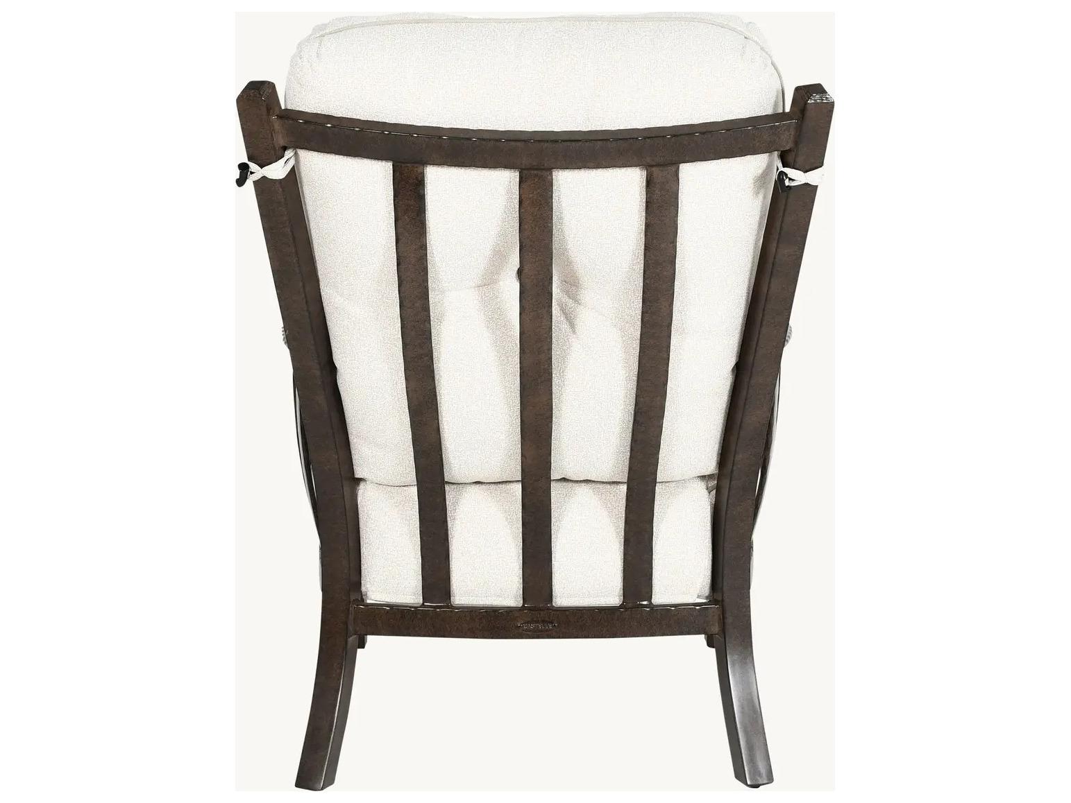 Castelle Santa Fe Deep Seating Cast Aluminum Ultra High Back Lounge Chair with Two Side Pillows