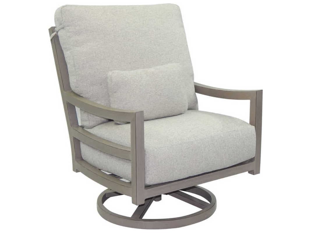 Castelle Roma Deep Seating Aluminum High Back Lounge Swivel Outdoor Rocker