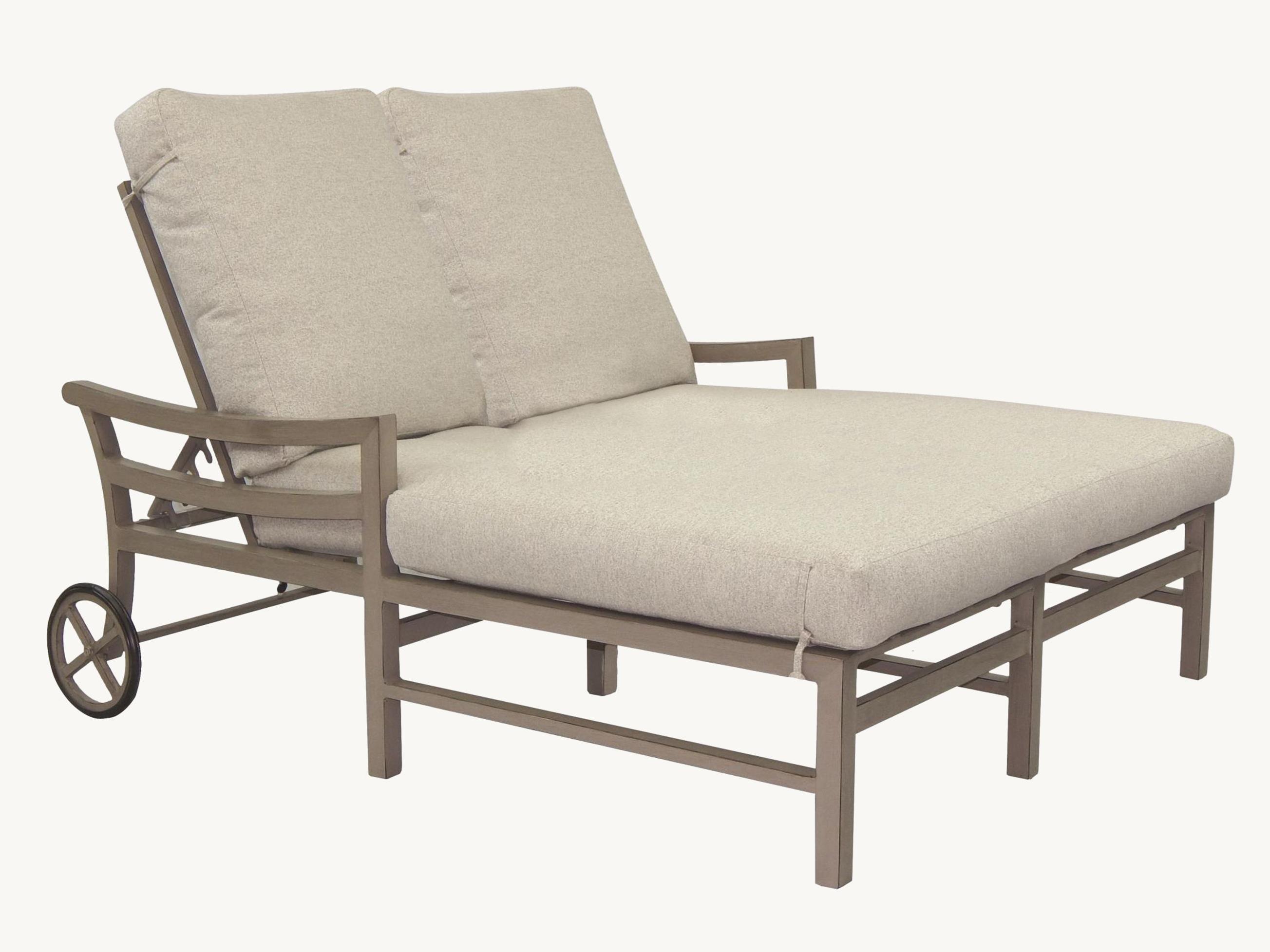 Castelle Roma Cushion Dining Aluminum Outdoor Patio Chaise Lounge