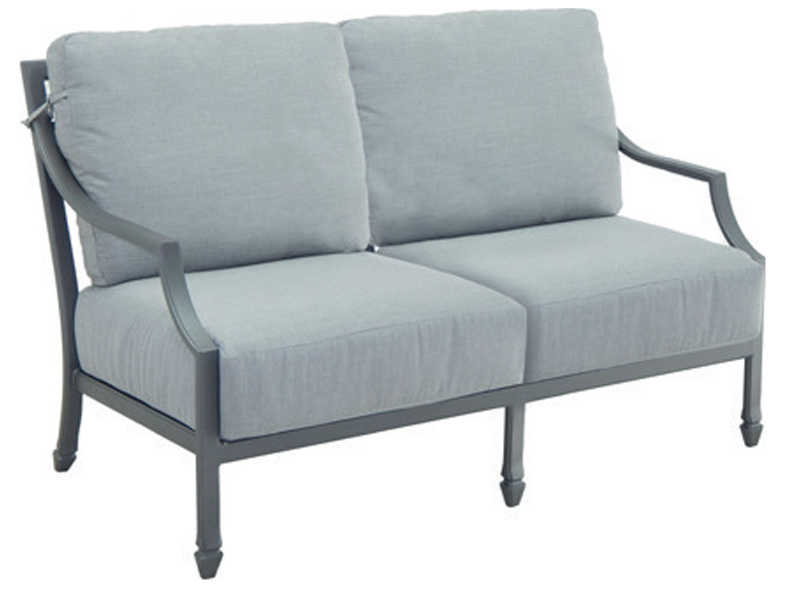 Castelle Lancaster Deep Seating Aluminum Outdoor Patio Loveseat