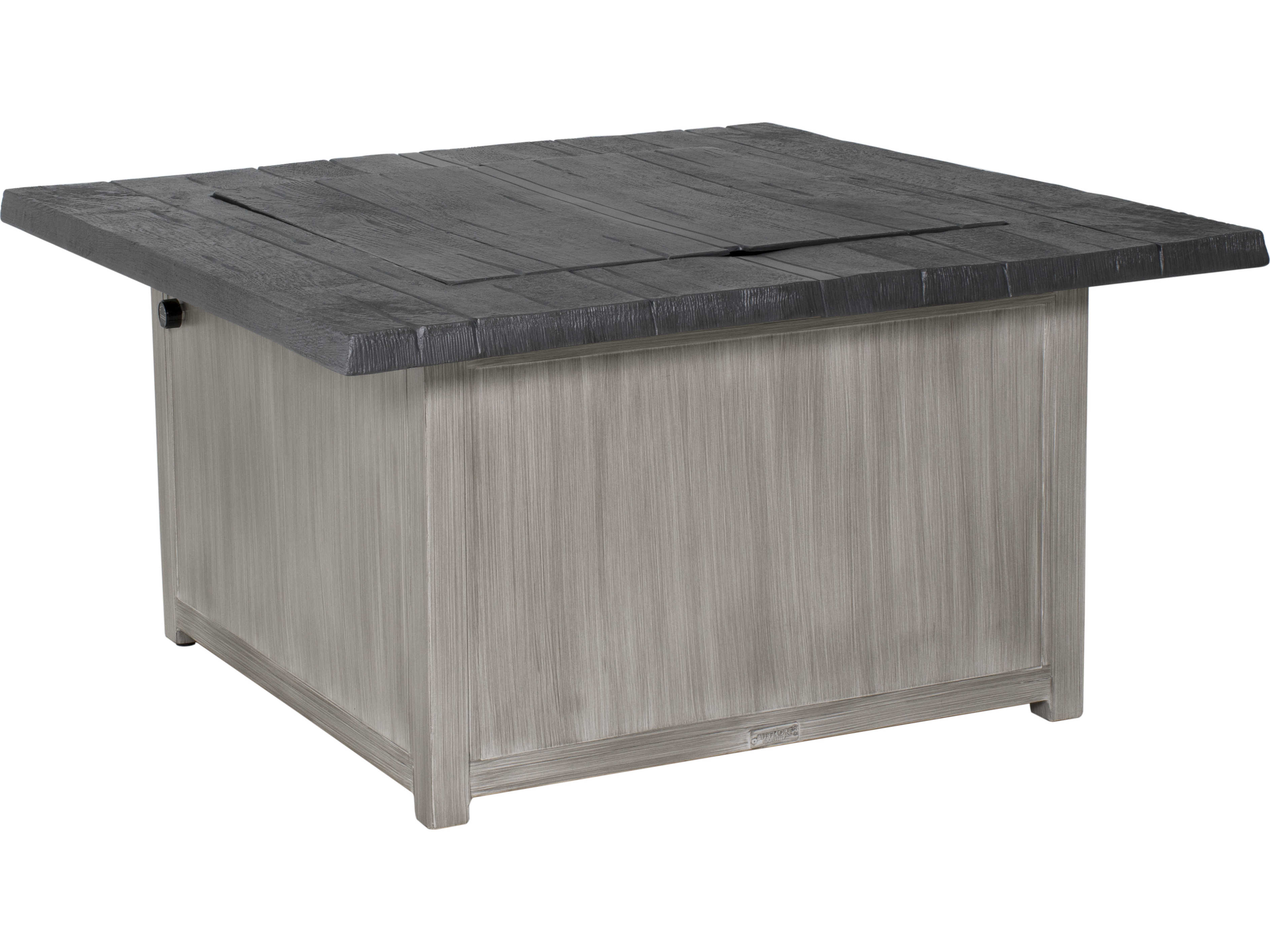 Castelle Biltmore Antler Hill Aluminum Square Coffee Outdoor Patio Fire Pit Table