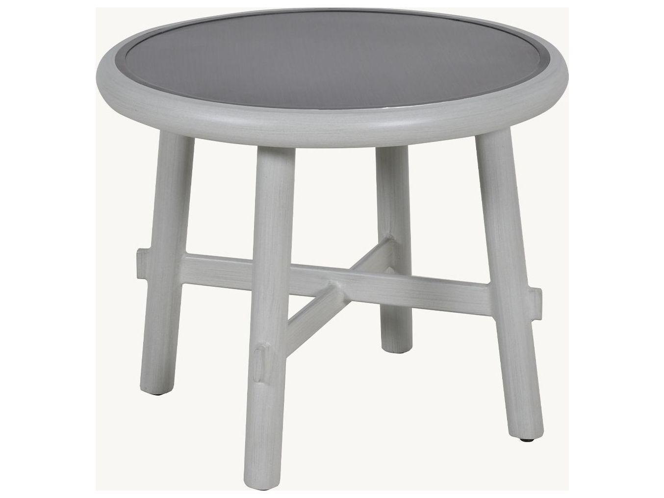 Castelle Barbados Aluminum Round Outdoor Side Table