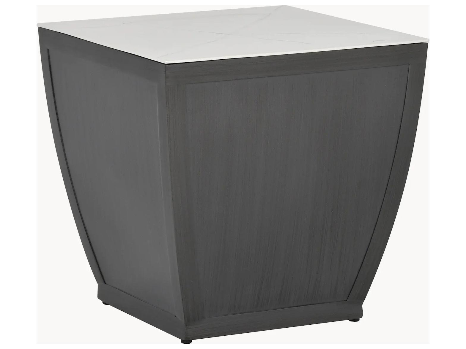 Castelle Largo Aluminum Square Outdoor Patio End Table