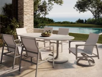 Castelle Berkeley Sling Aluminum Patio Dining Set