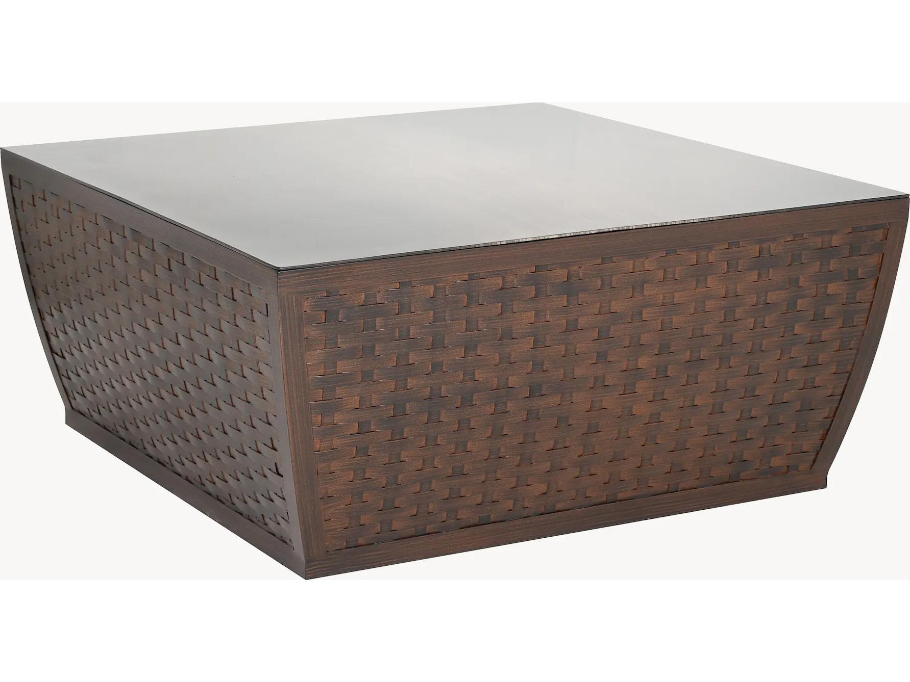 Castelle Largo Aluminum Square Outdoor Patio Coffee Table