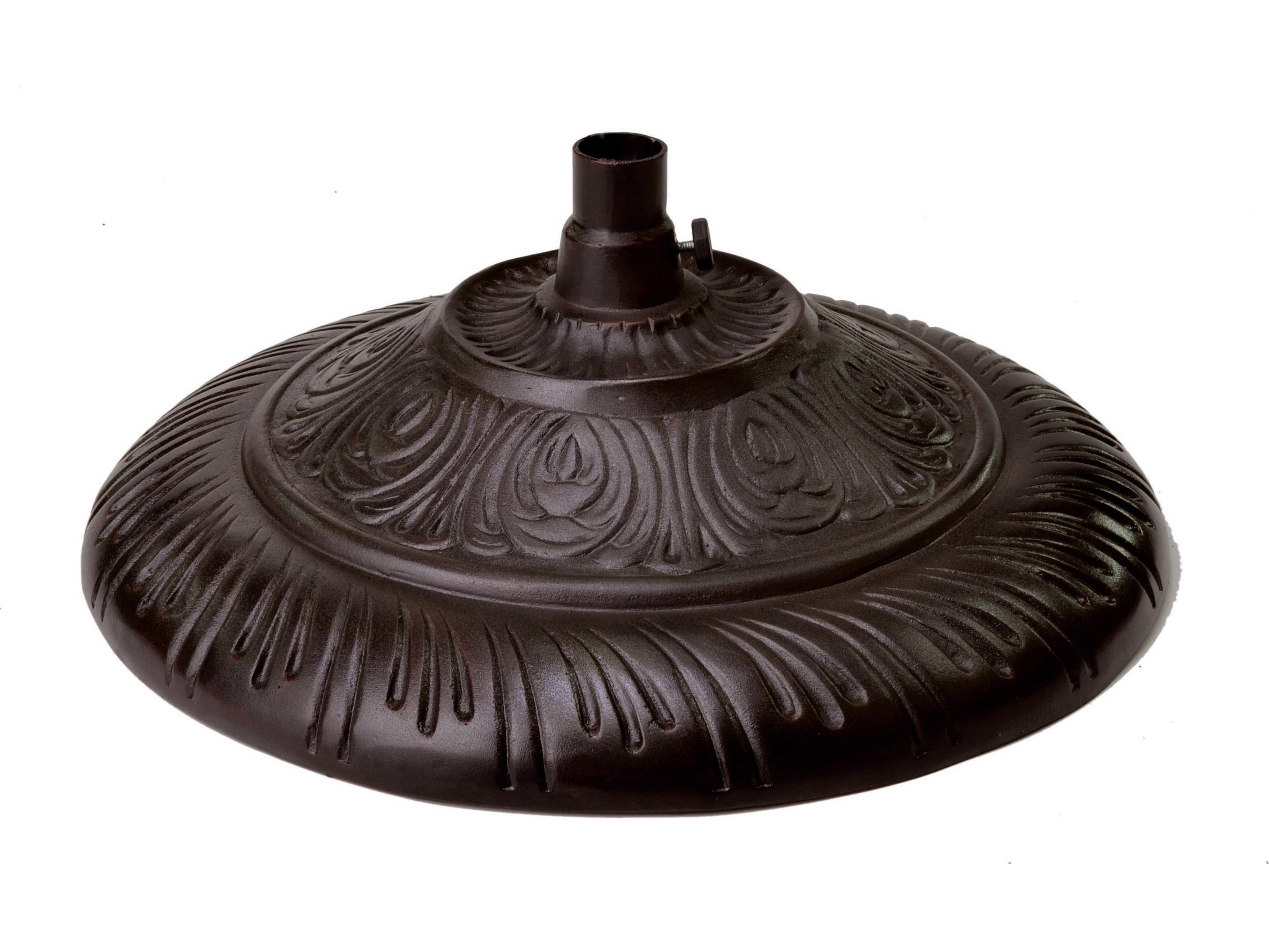 Castelle Cast Aluminum Umbrella Base Floral Design 77 lbs
