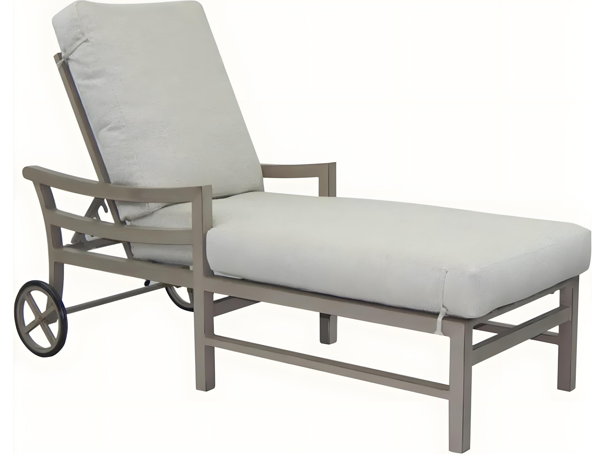 Castelle Roma Chaise Lounge with Wheels Set Replacement Cushion