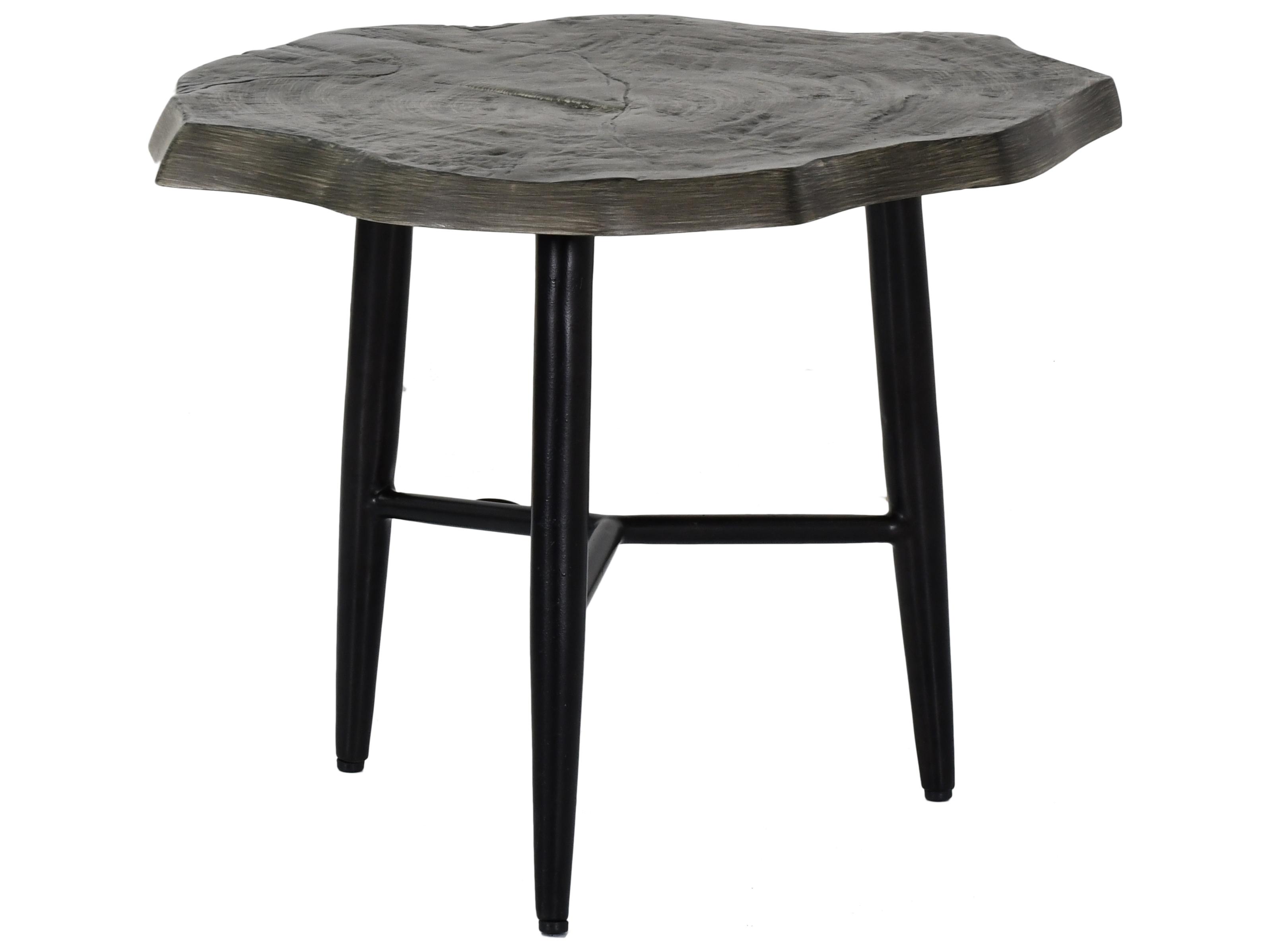 Castelle Natures Wood Aluminum Outdoor Patio End Table