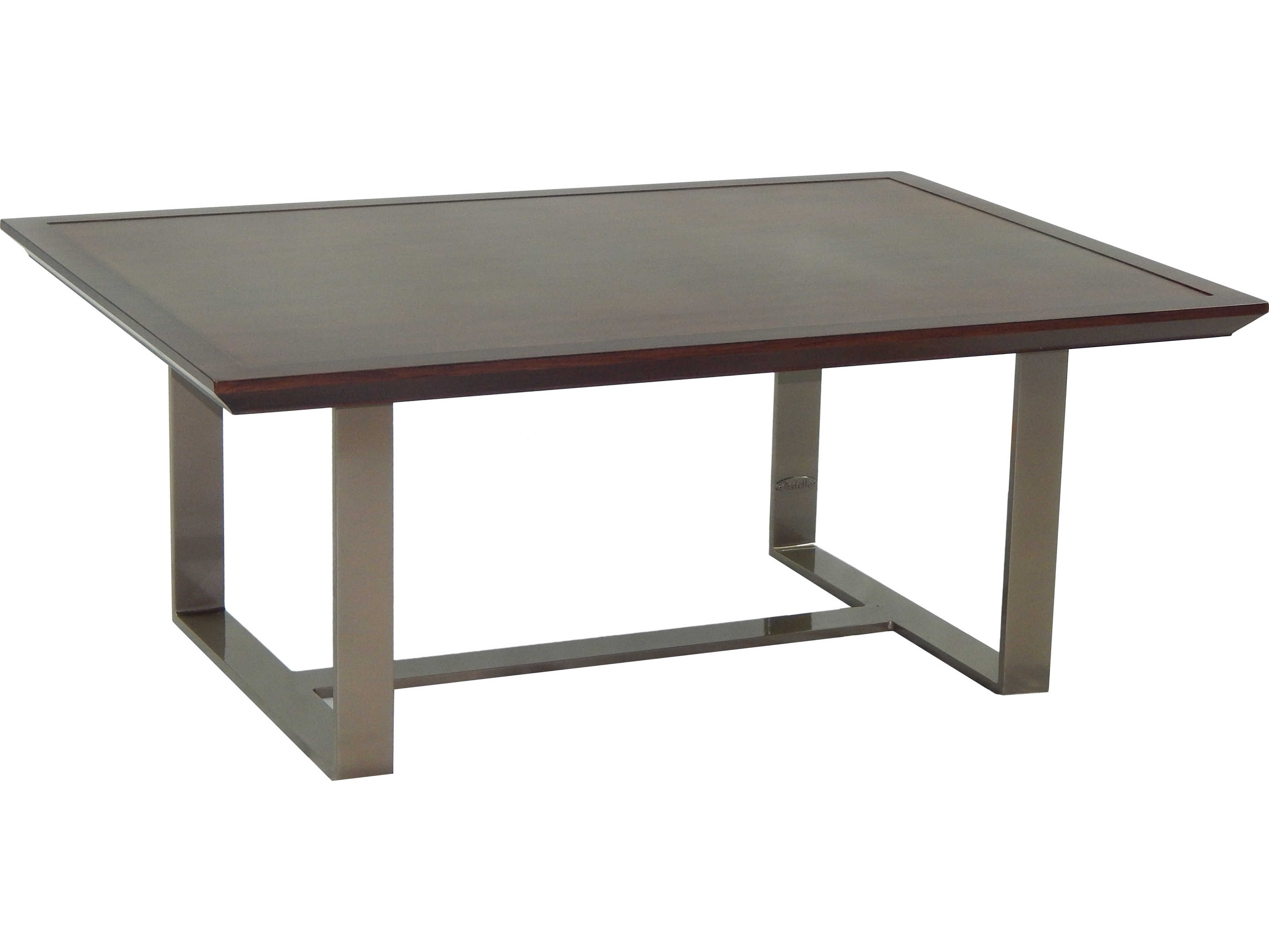 Castelle Moderna Cast Aluminum Rectangular Patio Coffee Table