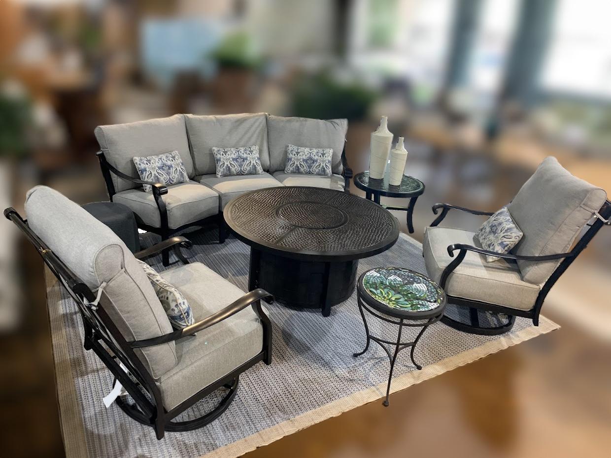 Castelle Madrid Deep Seating Cast Aluminum Patio Lounge Set